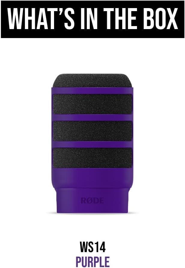 FILTRO ANTIPOP RØDE WS14 PARA PODMIC Y PODMIC USB MORADO - 5