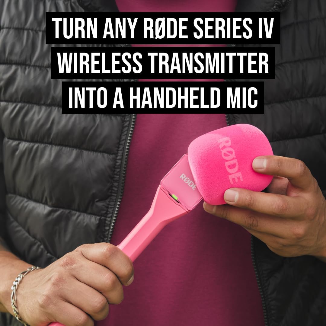 ADAPTADOR DE MICRÓFONO DE MANO RODE INTERVIEW GO PARA MICRÓFONOS INALÁMBRICOS RODE COLOR ROSA - 4