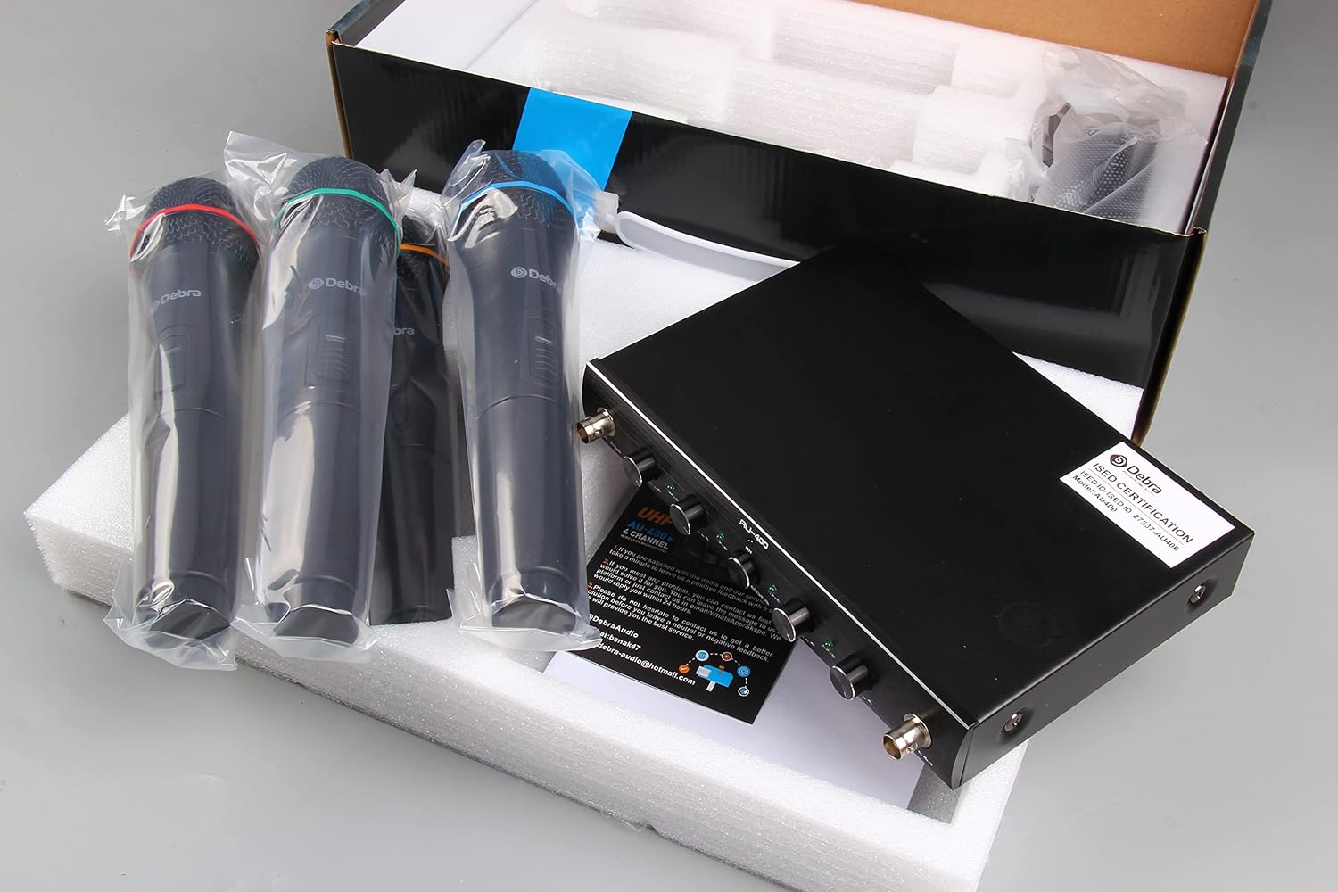 MICRÓFONO INALÁMBRICO D DEBRA AUDIO AU400 PRO UHF 4 CANALES - 2