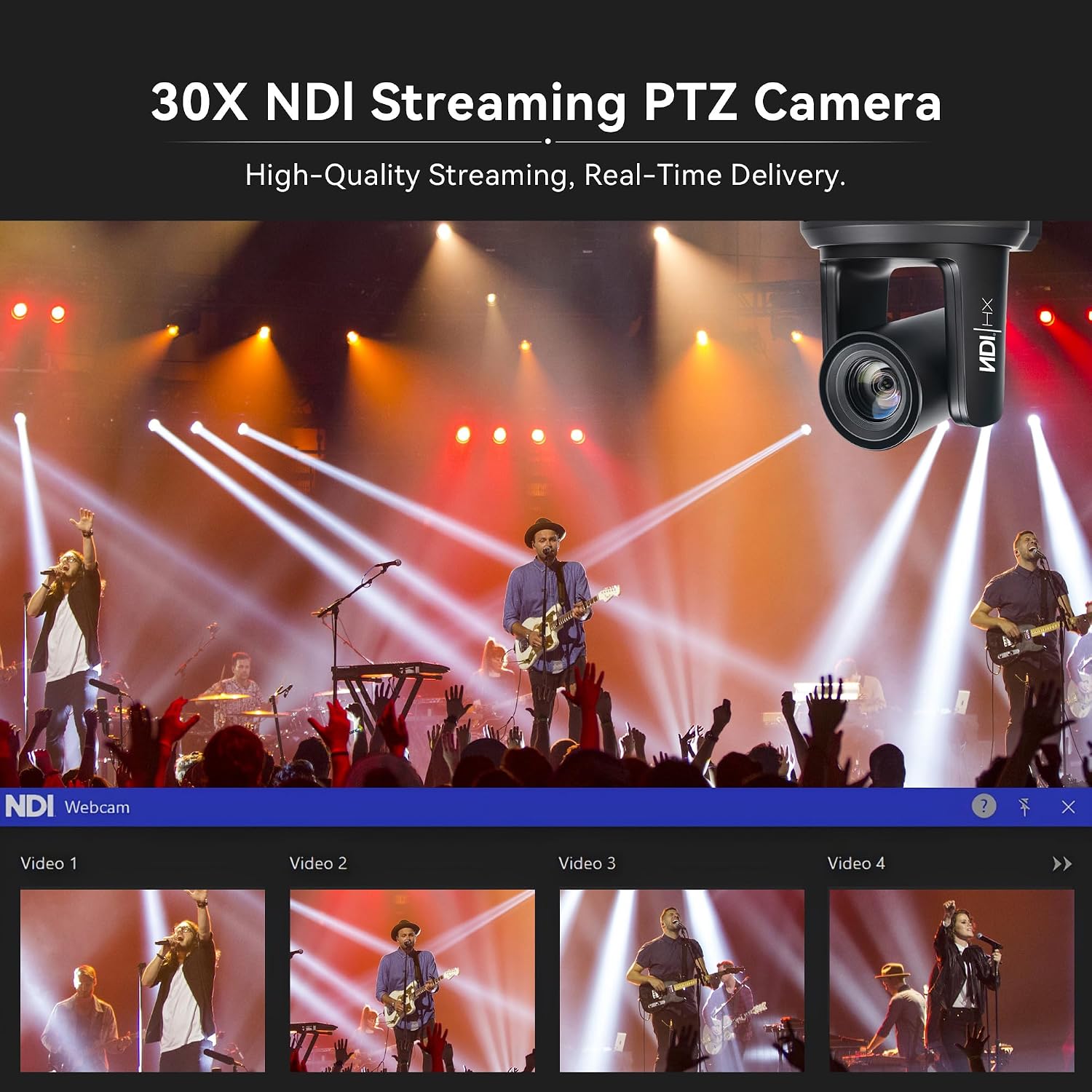 CÁMARA PTZ TONGVEO NDI AI AUTO-TRACKING 30X ZOOM 1080P 60FPS HDMI SDI USB3.0 LAN POE - 5