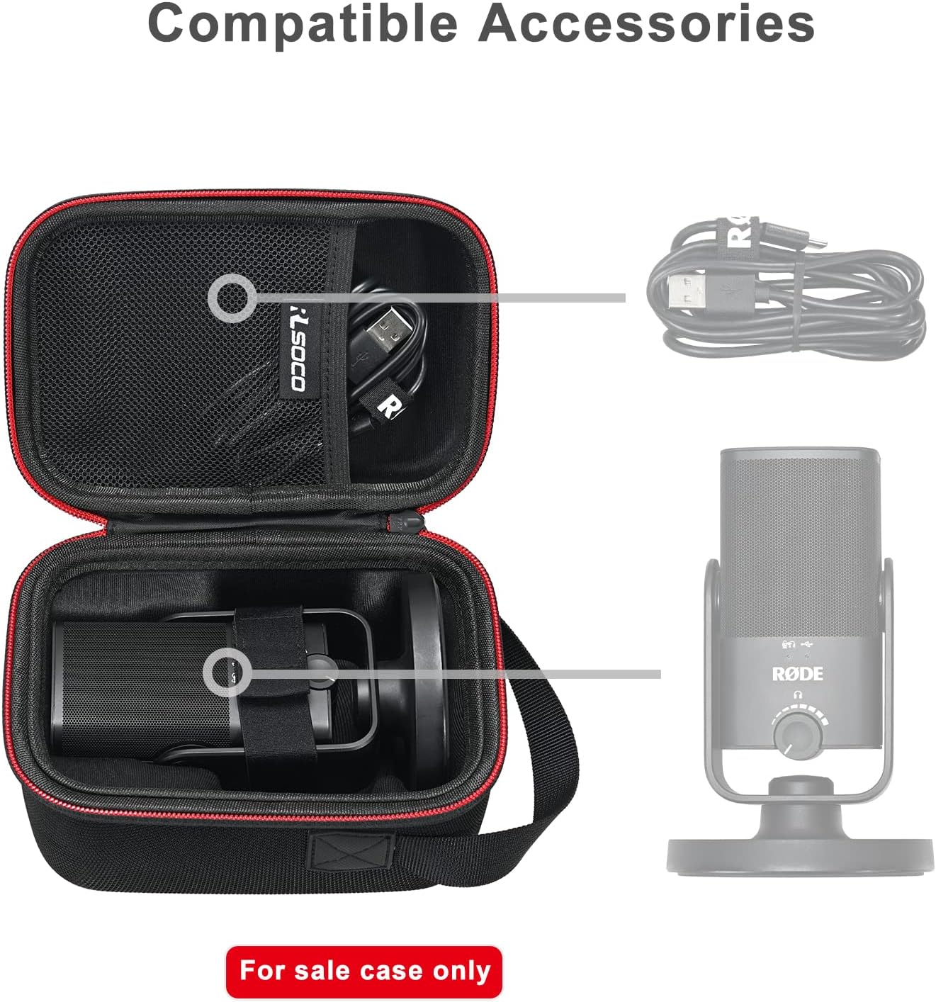 ESTUCHE RÍGIDO RLSOCO PARA MICRÓFONO RØDE NT-USB MINI - 3