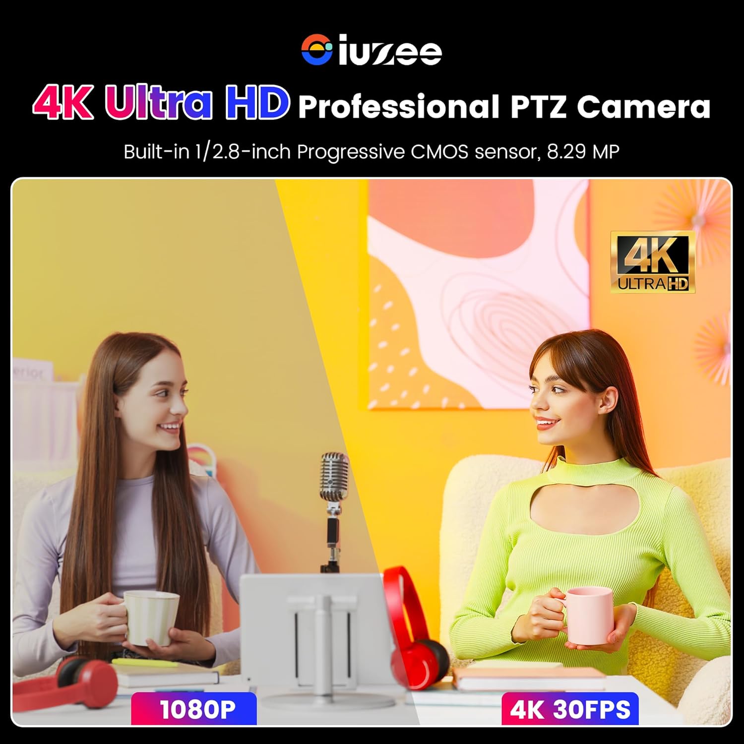 CÁMARA PTZ 4K IUZEE AI AUTO TRACKING 20X ZOOM ÓPTICO USB3.0 HDMI LAN POE - 3