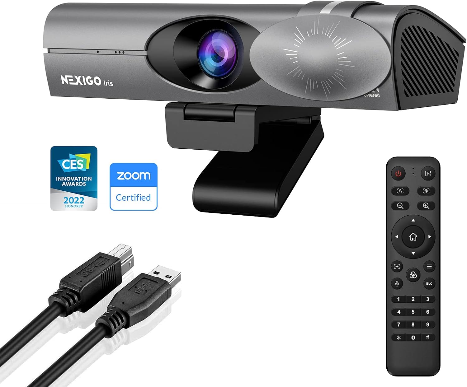 WEBCAM NEXIGO IRIS 4K CON SENSOR SONY 1/1.8' Y CONTROL REMOTO - 1