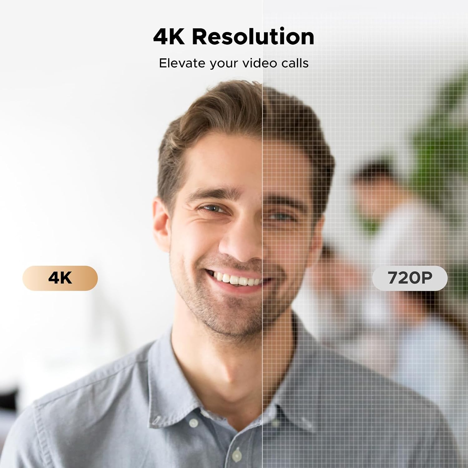 WEBCAM UGREEN 4K ULTRA HD 30FPS CON MICRÓFONOS COLOR GRIS ESPACIAL - 2