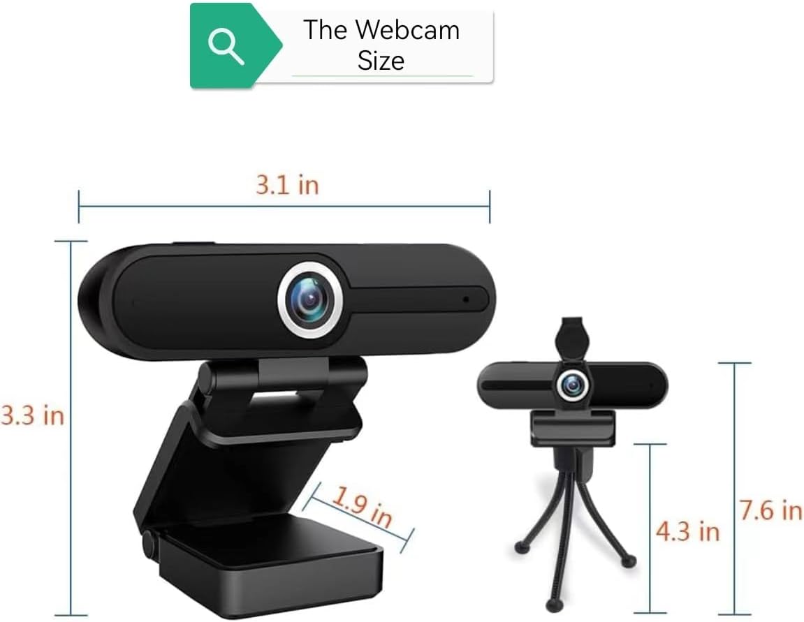 WEBCAM ZIQIAN 4K 8MP CON MICRÓFONO Y MINI TRÍPODE - 3