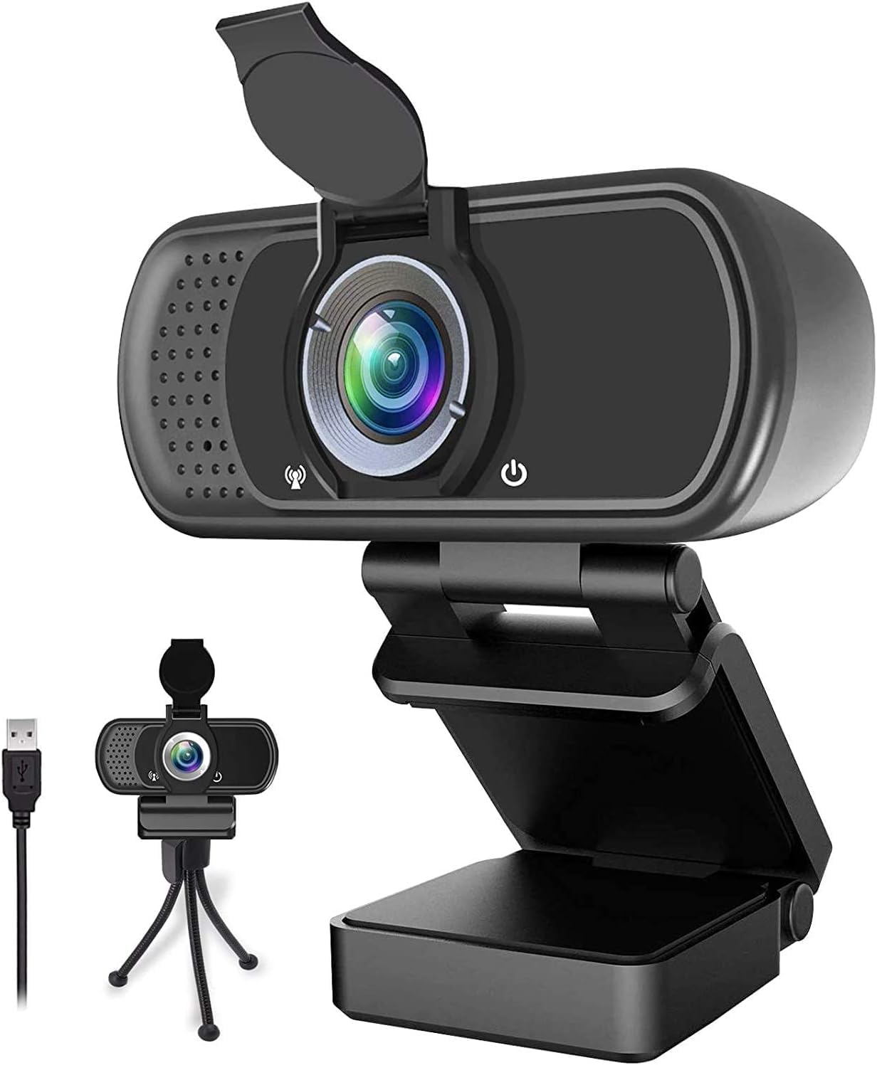 WEBCAM ZIQIAN 4K 8MP CON MICRÓFONO Y MINI TRÍPODE - 4