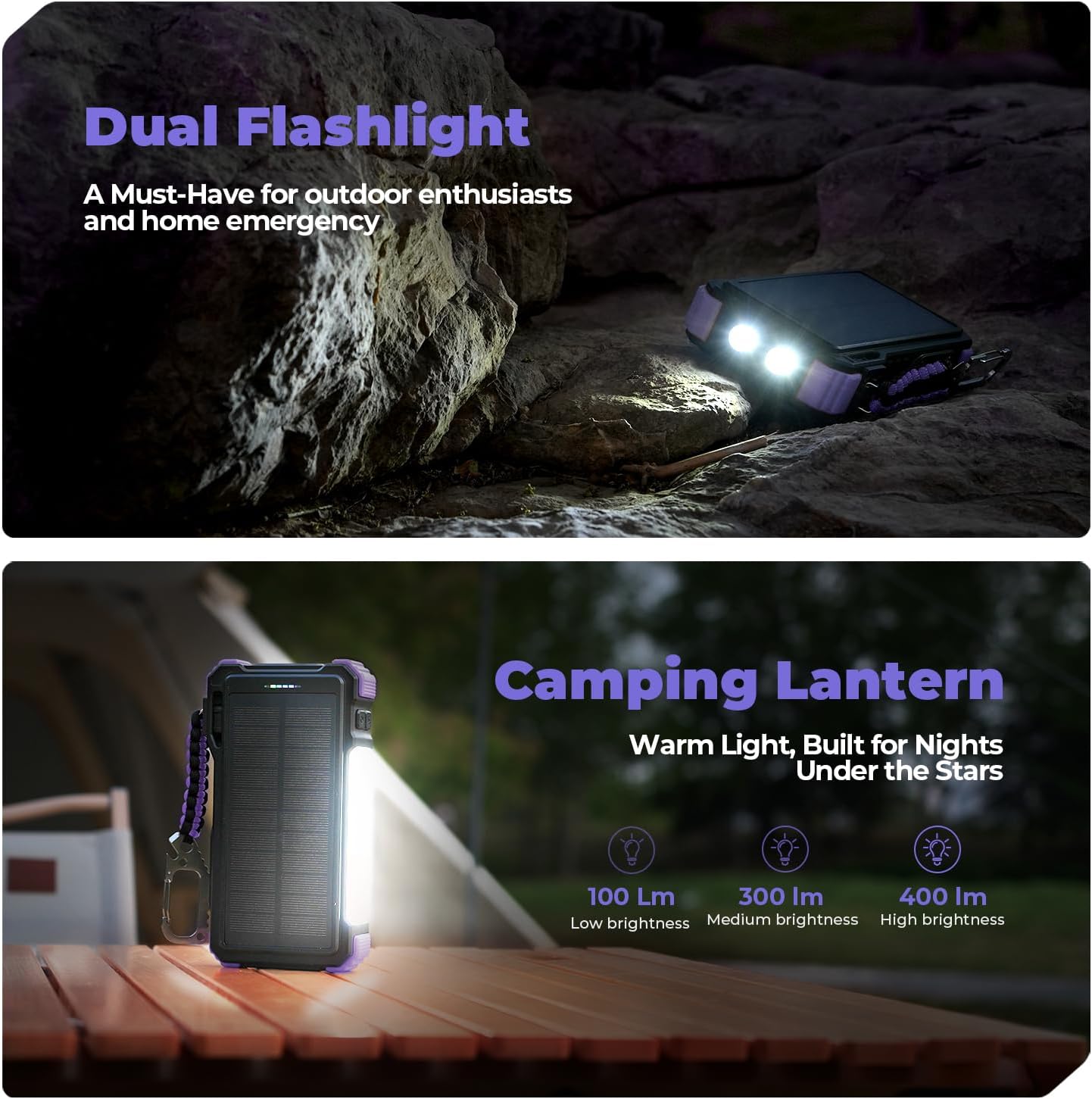 BATERÍA EXTERNA BLAVOR SOLAR POWER BANK 20000MAH CON CARGA INALÁMBRICA PARA TELÉFONOS Y APPLE WATCH - 5