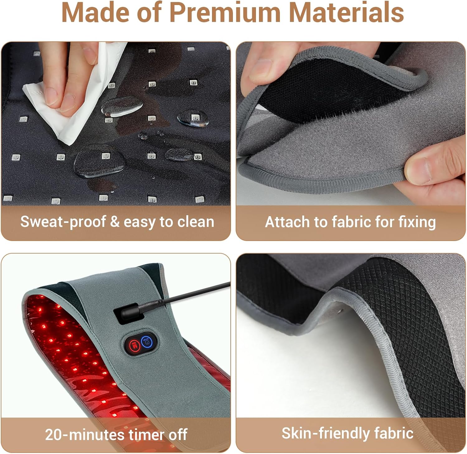 ALMOHADILLA TERAPÉUTICA COMFYTEMP RED LIGHT BELT CON 126 LEDS 660NM Y 850NM 22W CON CABLE - 5