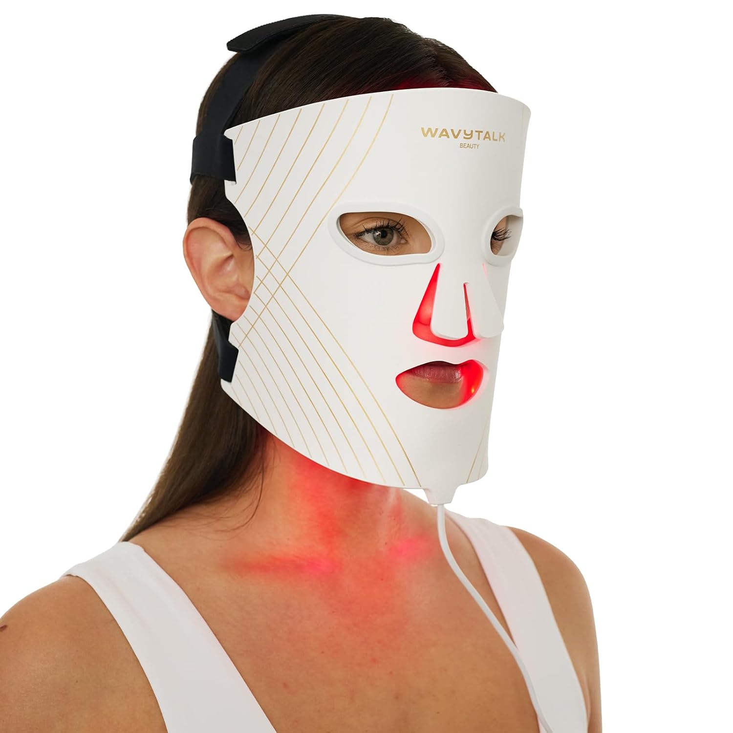 ALMOHADA TERAPÉUTICA WAVYTALK RED LIGHT THERAPY MASK BLANCO - 1