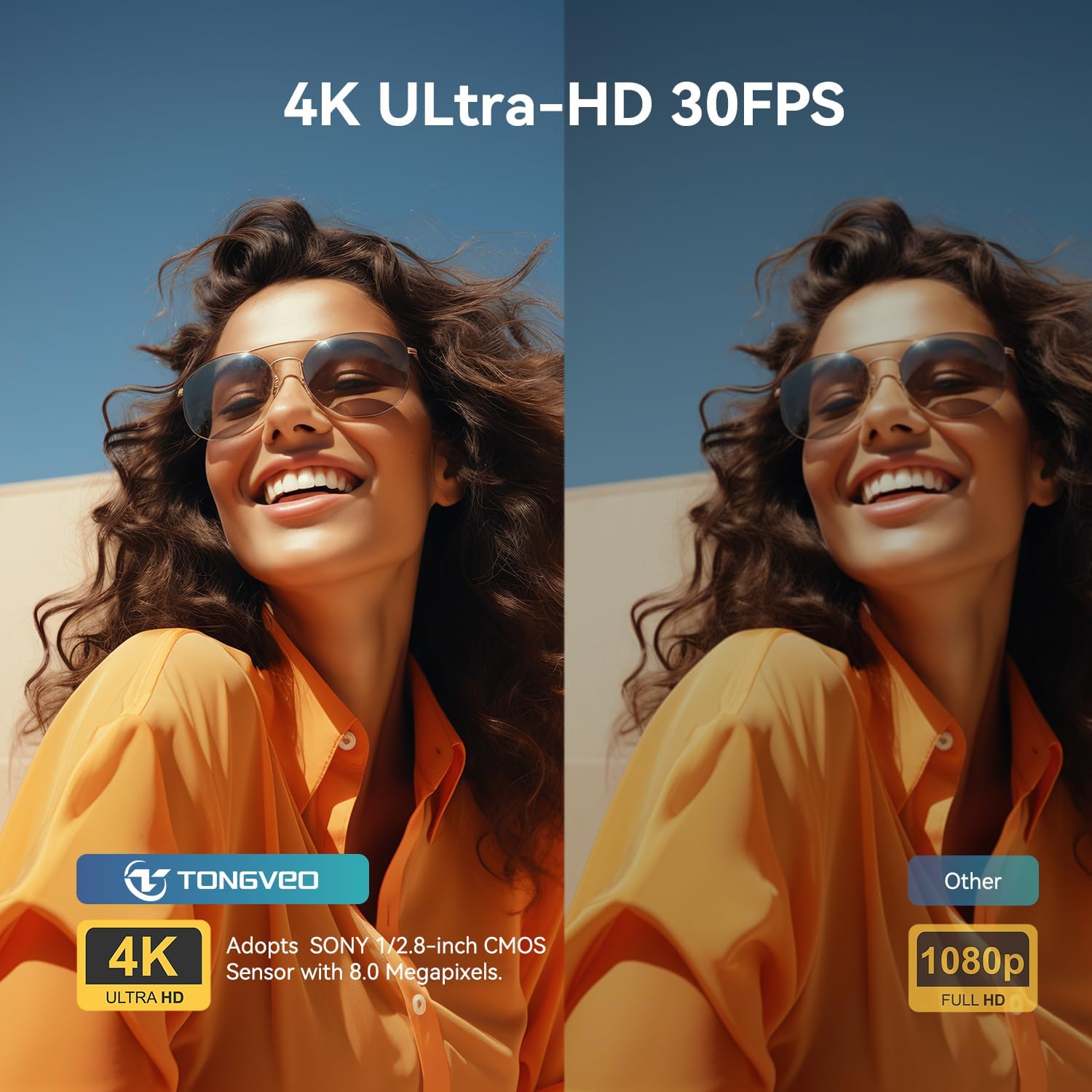 CÁMARA PTZ 4K TONGVEO CON AUTO TRACKING AI Y ZOOM ÓPTICO 3X - 3