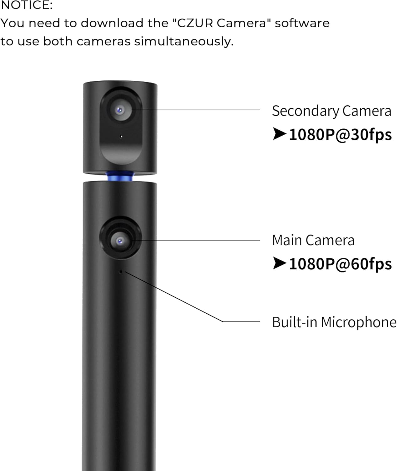 WEBCAM CZUR HALO X PRO DUAL 1080P CON MICRÓFONO - 2