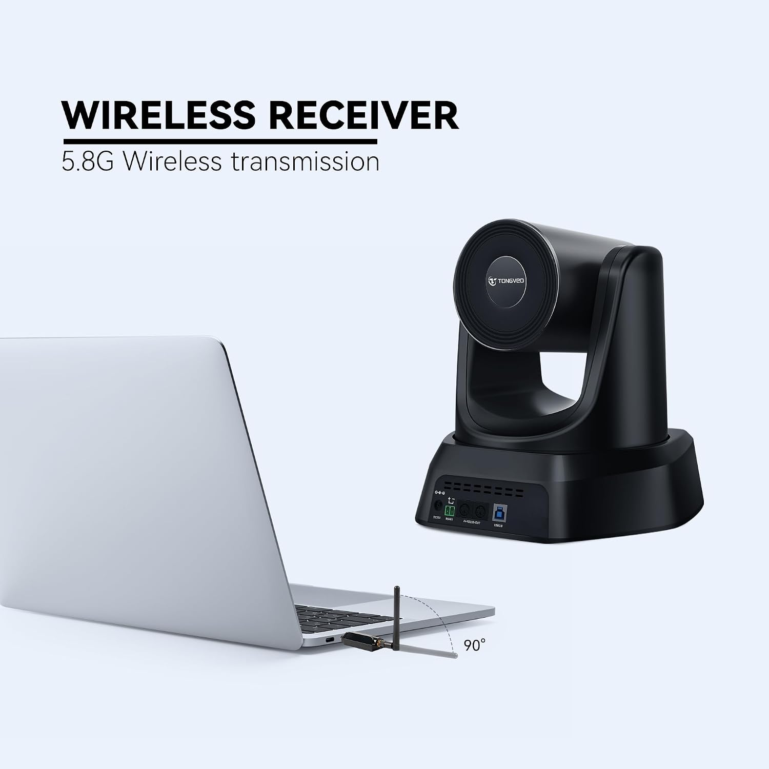 CÁMARA PTZ INALÁMBRICA TONGVEO AI 20X ZOOM 1080P 60FPS CON RECEPTOR 5.8GHZ - 2