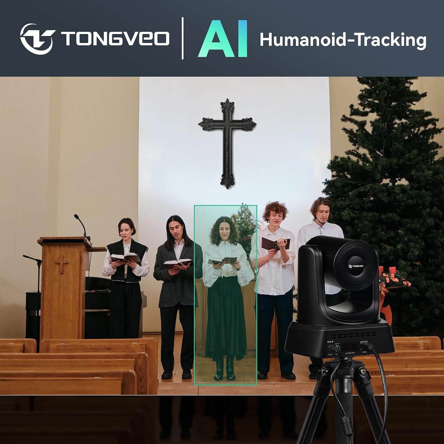 CÁMARA PTZ INALÁMBRICA TONGVEO AI 20X ZOOM 1080P 60FPS CON RECEPTOR 5.8GHZ - 4