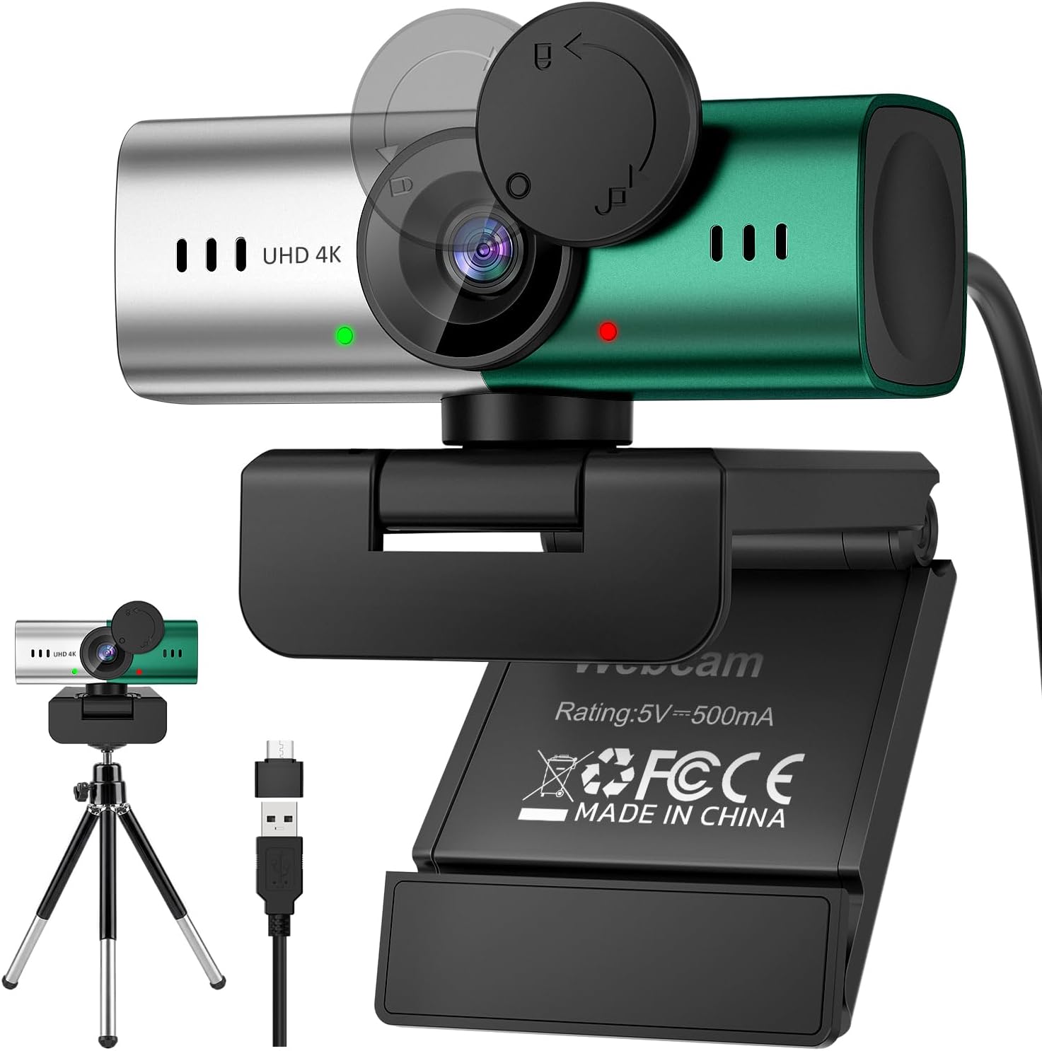 WEBCAM MAJIPHI 4K CON MICRÓFONO Y AUTOFOCUS USB PARA PC Y LAPTOP - 1