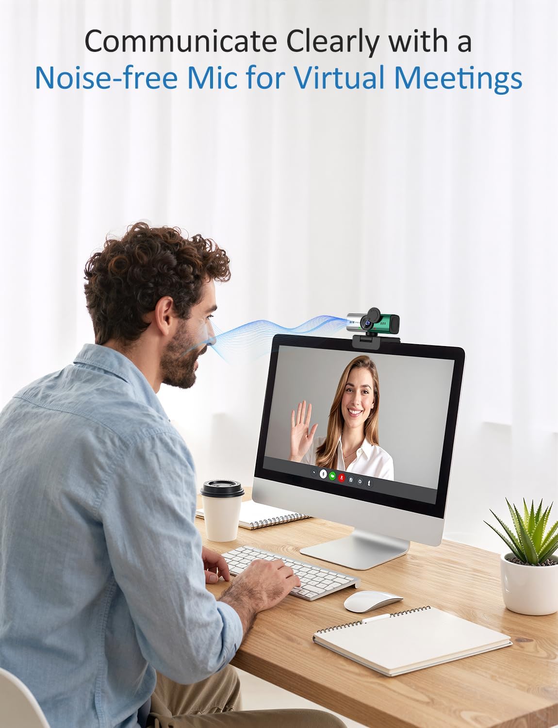 WEBCAM MAJIPHI 4K CON MICRÓFONO Y AUTOFOCUS USB PARA PC Y LAPTOP - 3