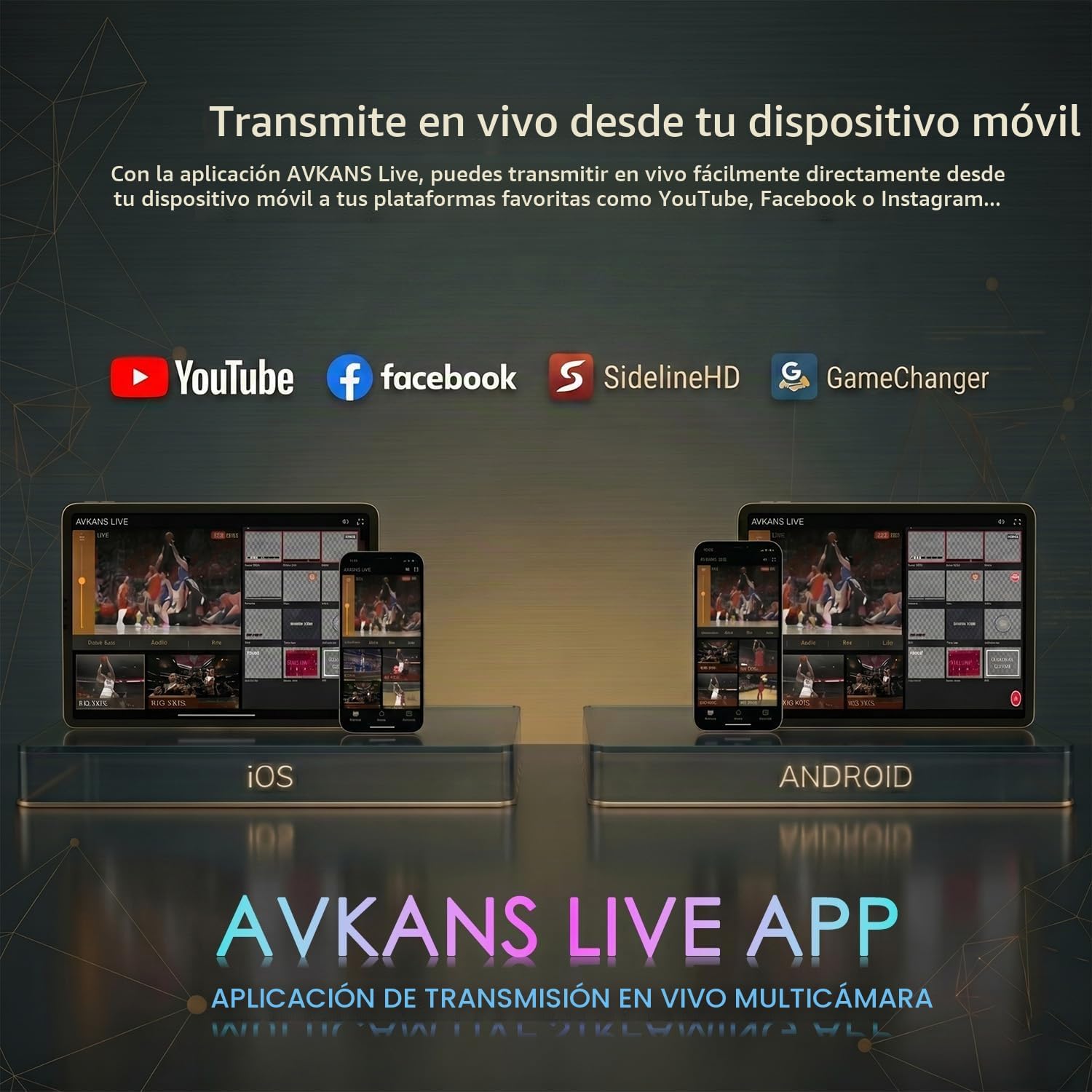 CÁMARA PTZ AVKANS AV-E20-NDI CON ZOOM 20X Y SALIDAS 3G-SDI HDMI USB - 2
