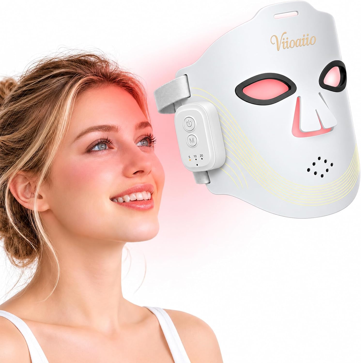 ALMOHADA TERAPÉUTICA VIIOAIIO MÁSCARA FACIAL LED INALÁMBRICA 850NM NIR 336 LEDS - 1