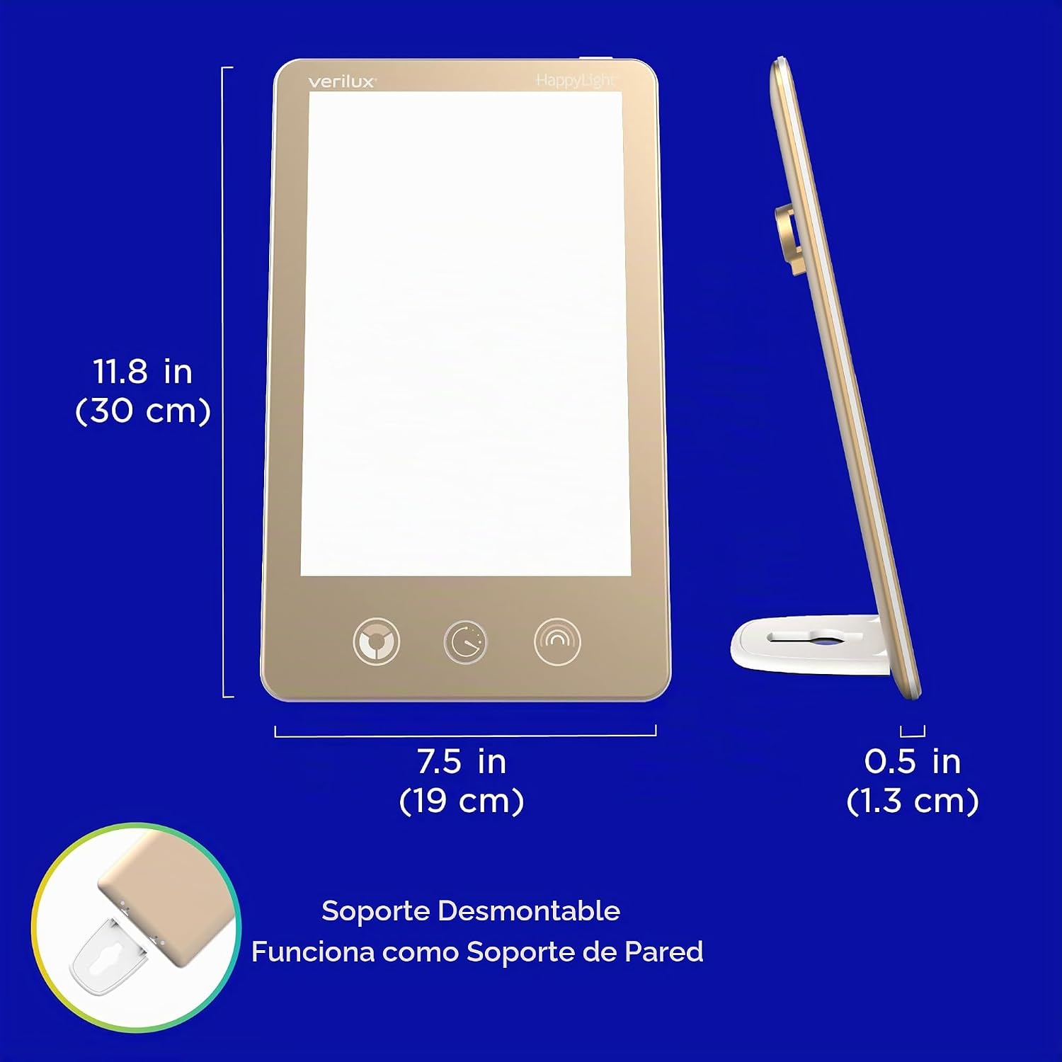 LÁMPARA DE TERAPIA DE LUZ VERILUX HAPPYLIGHT LUXE 10,000 LUX SIN UV - 5