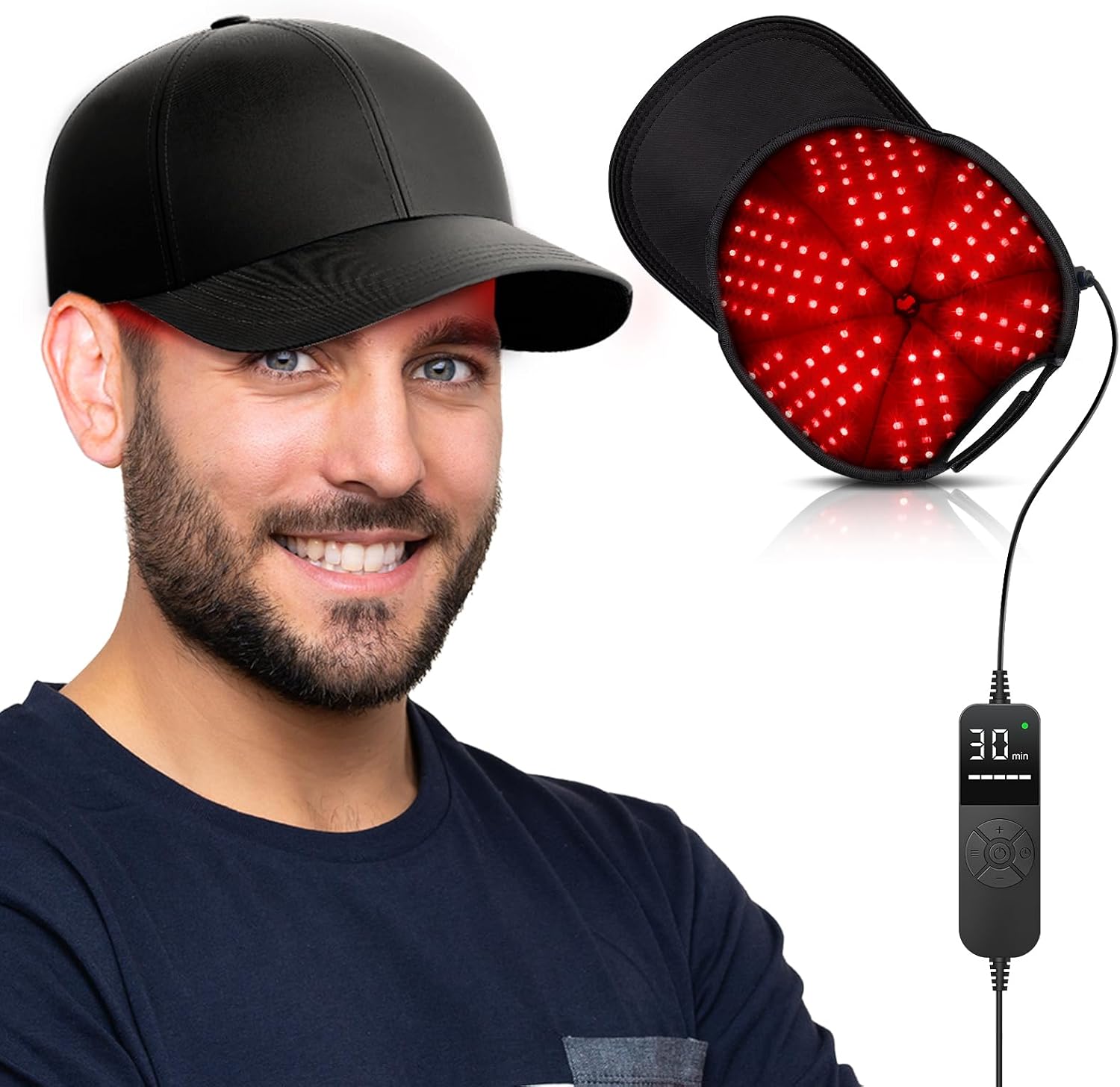 ALMOHADILLA TERAPÉUTICA RELEXNOW RED LIGHT THERAPY CAP CON 180 LEDS TRI-CHIP - 1