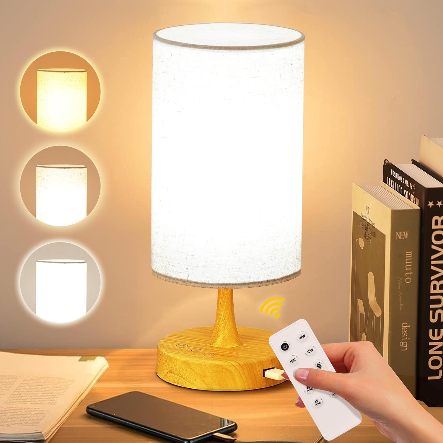 LÁMPARA DE TERAPIA DE LUZ CAROMOLLY 10000 LUX CON CONTROL REMOTO Y 3 TEMPERATURAS DE COLOR - 1