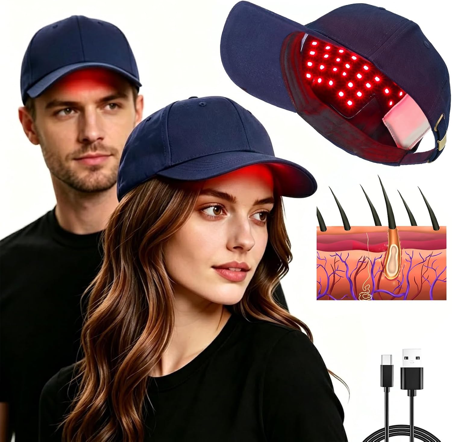 ALMOHADILLA TERAPÉUTICA YARO TRADING RED LIGHT THERAPY PARA CRECIMIENTO CAPILAR MANOS LIBRES - 1