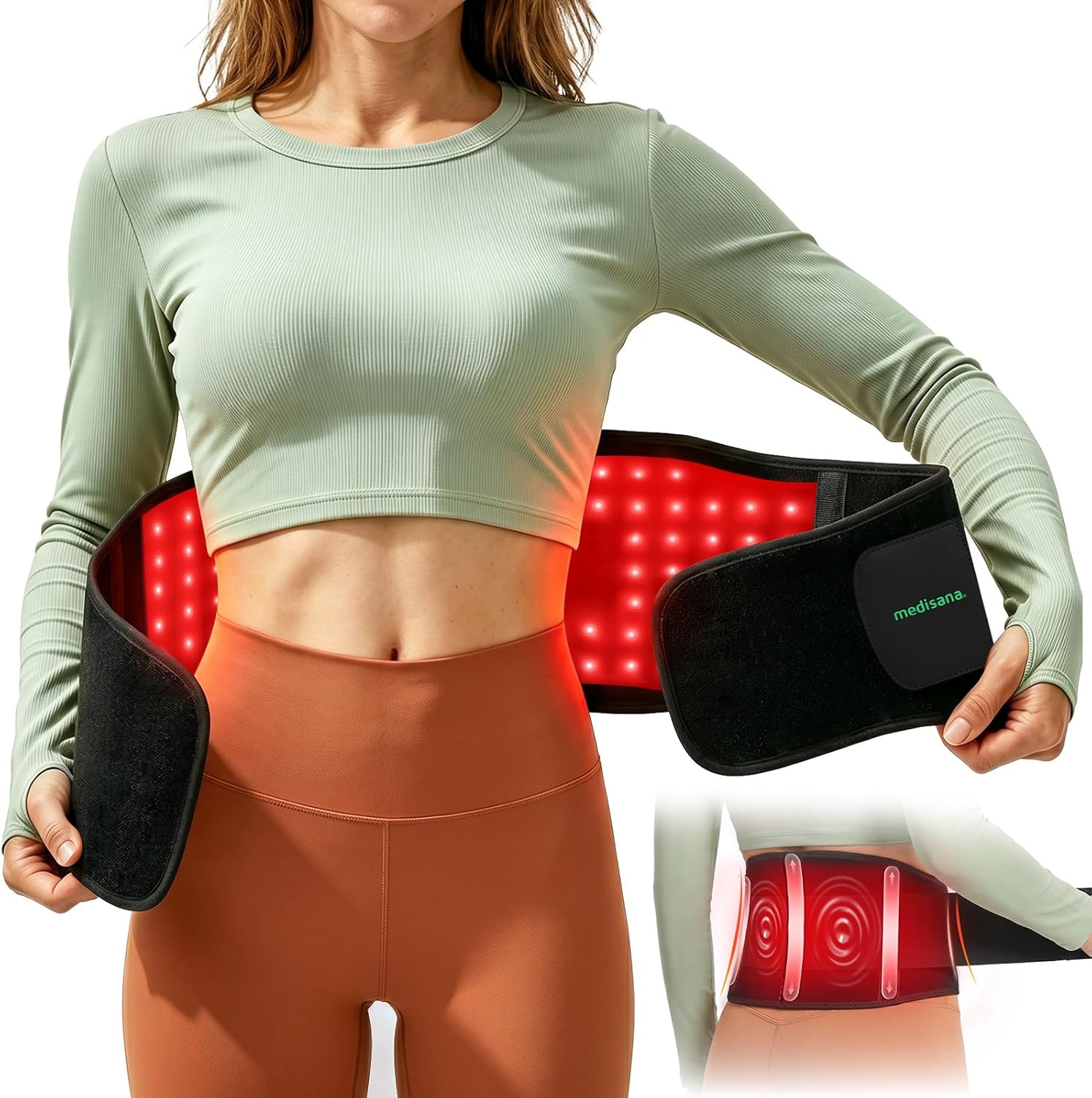 ALMOHADILLA TERAPÉUTICA MEDISANA RED LIGHT THERAPY CINTURÓN 3 EN 1 SIN CABLES - 1
