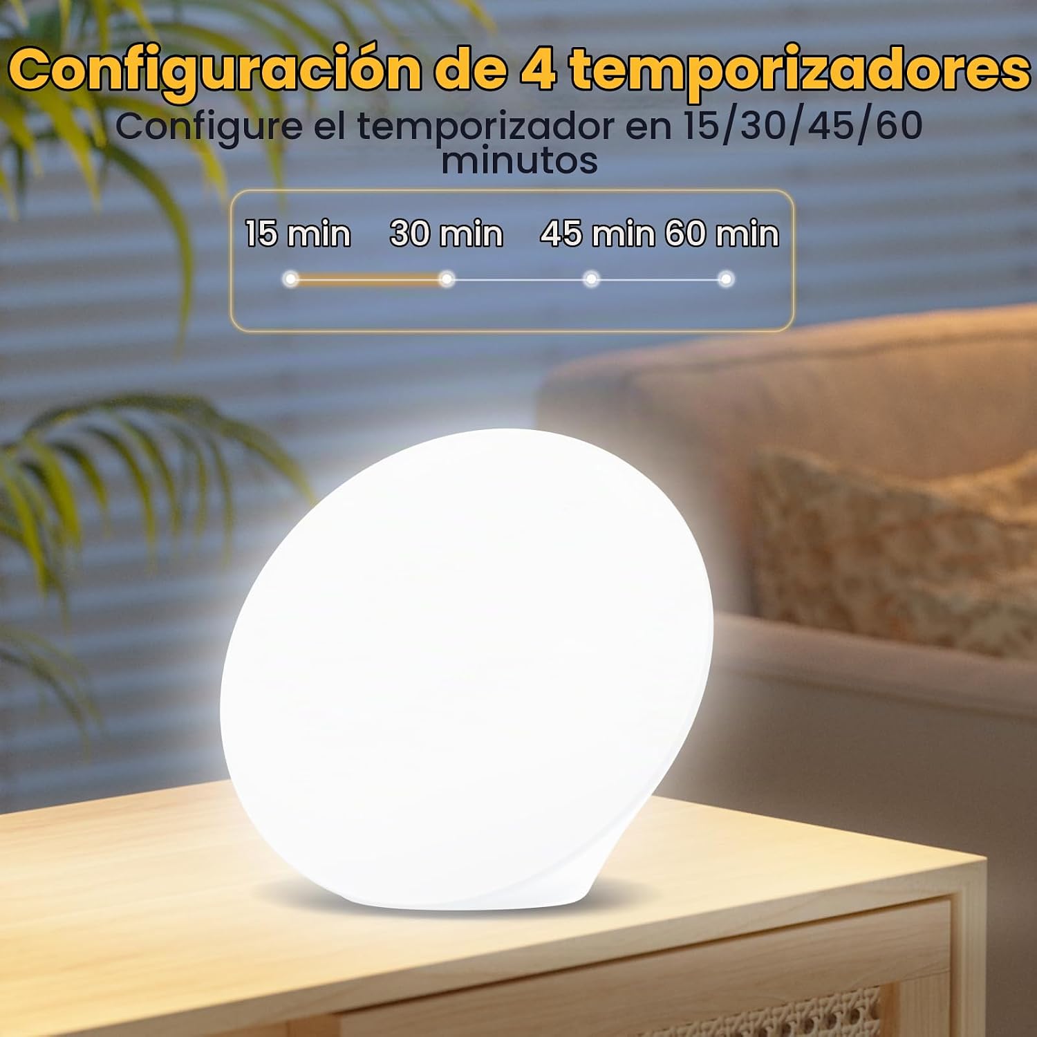 LÁMPARA DE LUZ SOLAR LASTAR 10,000 LUX CON 4 TEMPERATURAS DE COLOR Y 5 NIVELES DE BRILLO - 3