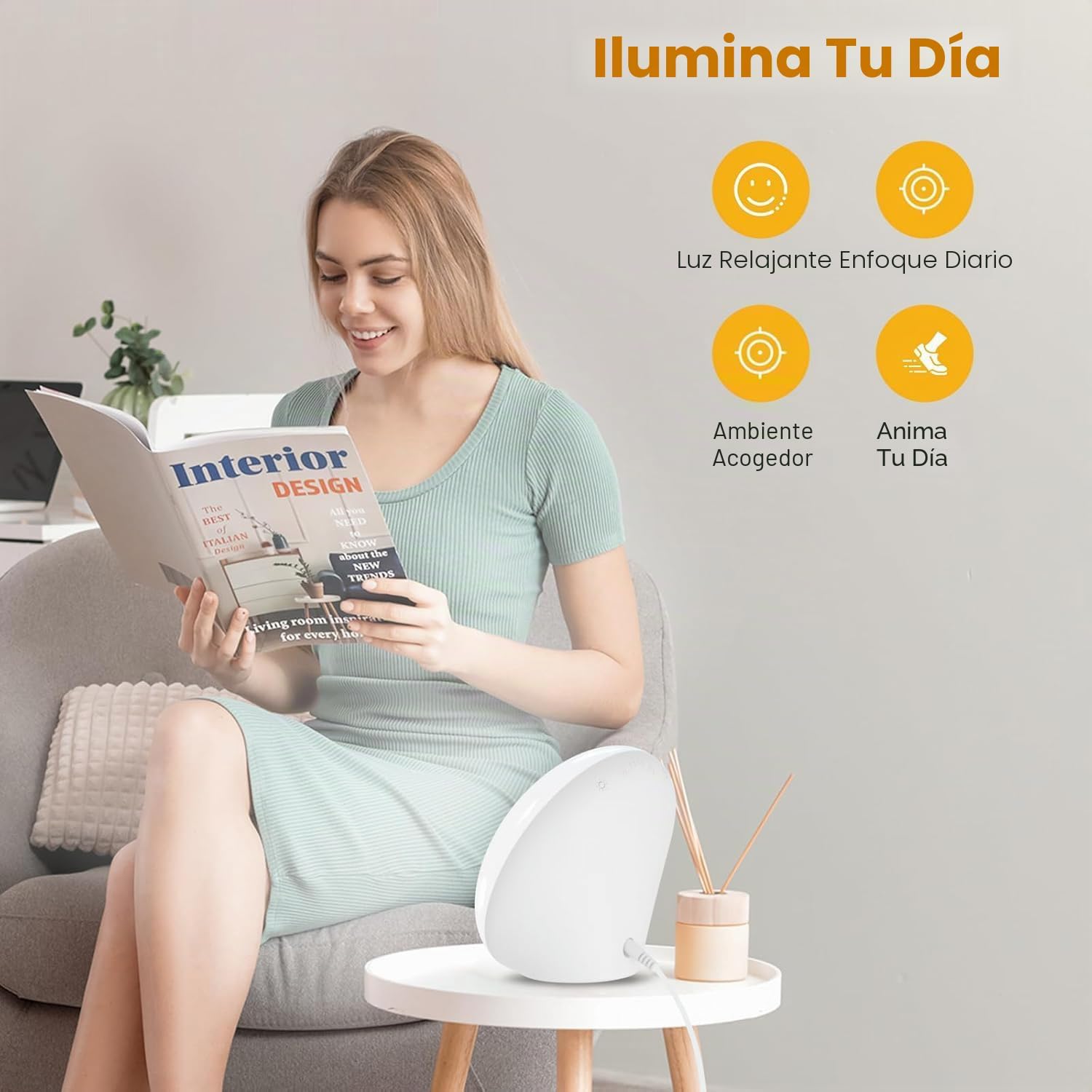 LÁMPARA DE LUZ SOLAR LASTAR 10,000 LUX CON 4 TEMPERATURAS DE COLOR Y 5 NIVELES DE BRILLO - 5
