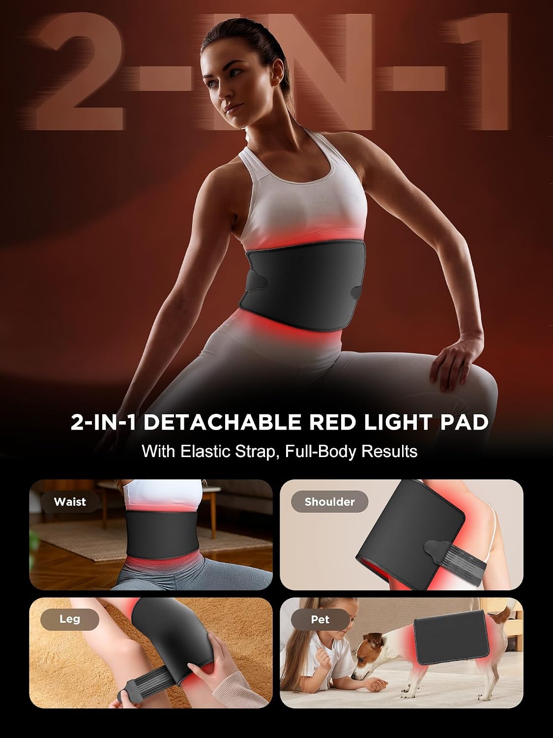 ALMOHADA TERAPÉUTICA INTEO LÁMPARA DE TERAPIA DE LUZ ROJA E INFRARROJA PARA ROSTRO Y CUERPO - 2