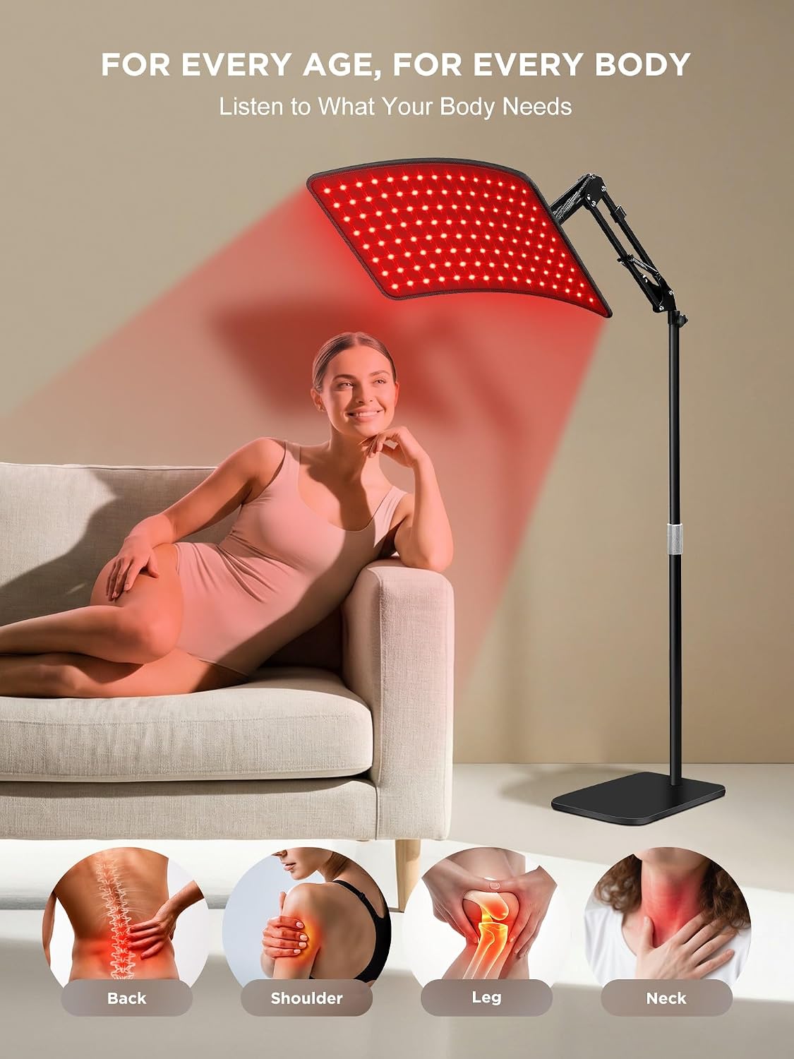 ALMOHADA TERAPÉUTICA INTEO LÁMPARA DE TERAPIA DE LUZ ROJA E INFRARROJA PARA ROSTRO Y CUERPO - 4