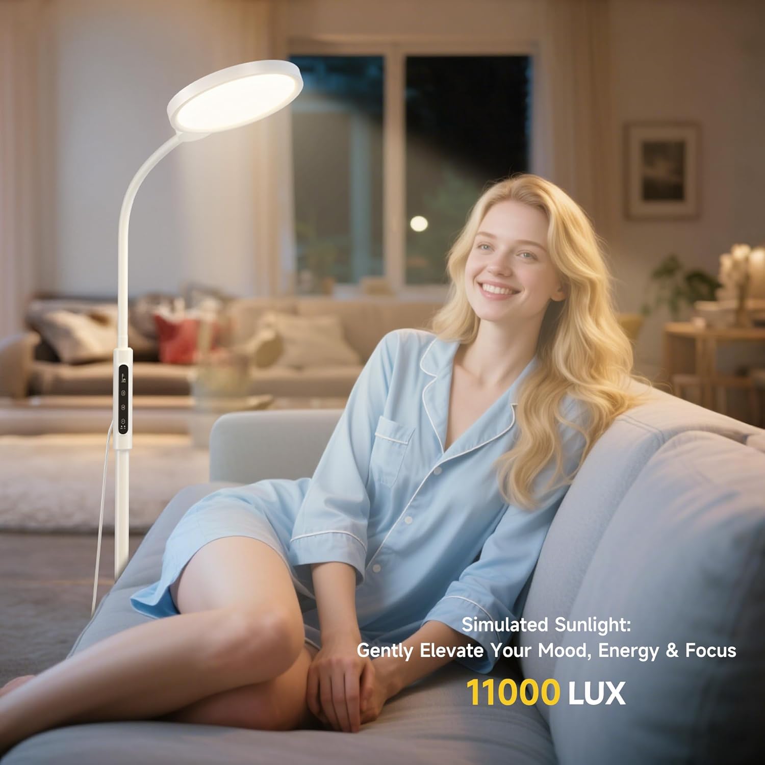LÁMPARA DE TERAPIA DE LUZ MORFONE 11000 LUX CON CONTROL TÁCTIL Y REMOTO - 2