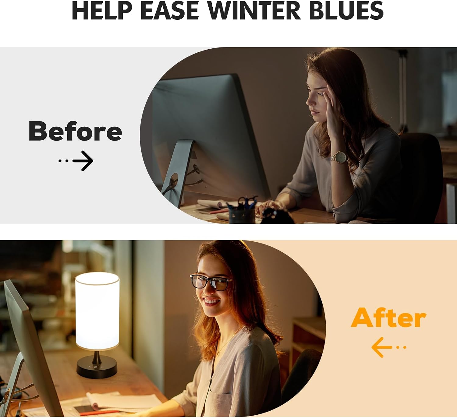 LÁMPARA DE TERAPIA DE LUZ CAROMOLLY 10000 LUX CON CONTROL REMOTO BASE NEGRA PANTALLA BLANCA - 3