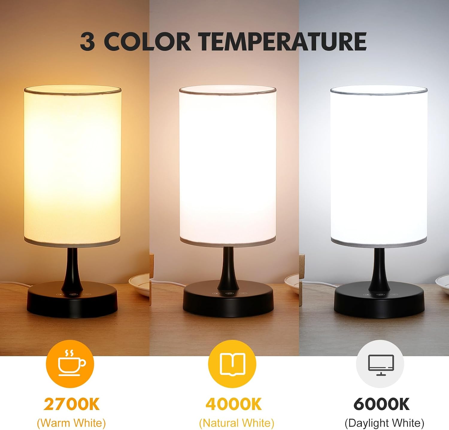 LÁMPARA DE TERAPIA DE LUZ CAROMOLLY 10000 LUX CON CONTROL REMOTO BASE NEGRA PANTALLA BLANCA - 4