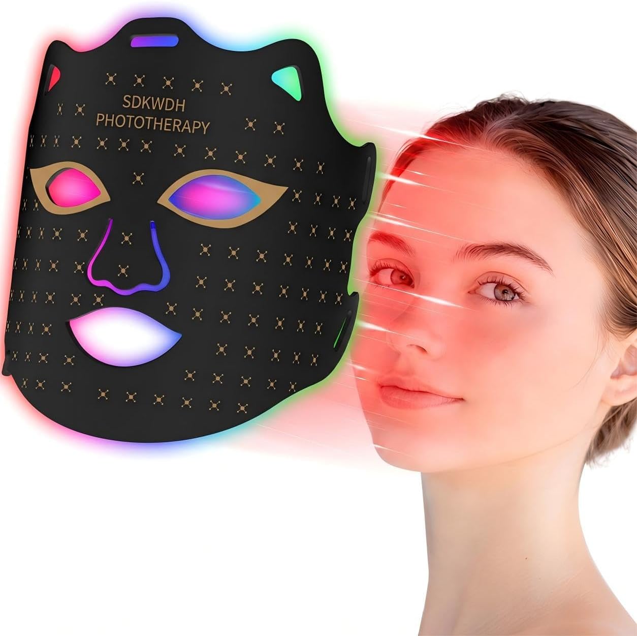 ALMOHADA TERAPÉUTICA SDKWDH MÁSCARA DE TERAPIA DE LUZ ROJA 850NM NIR PARA ROSTRO - 1