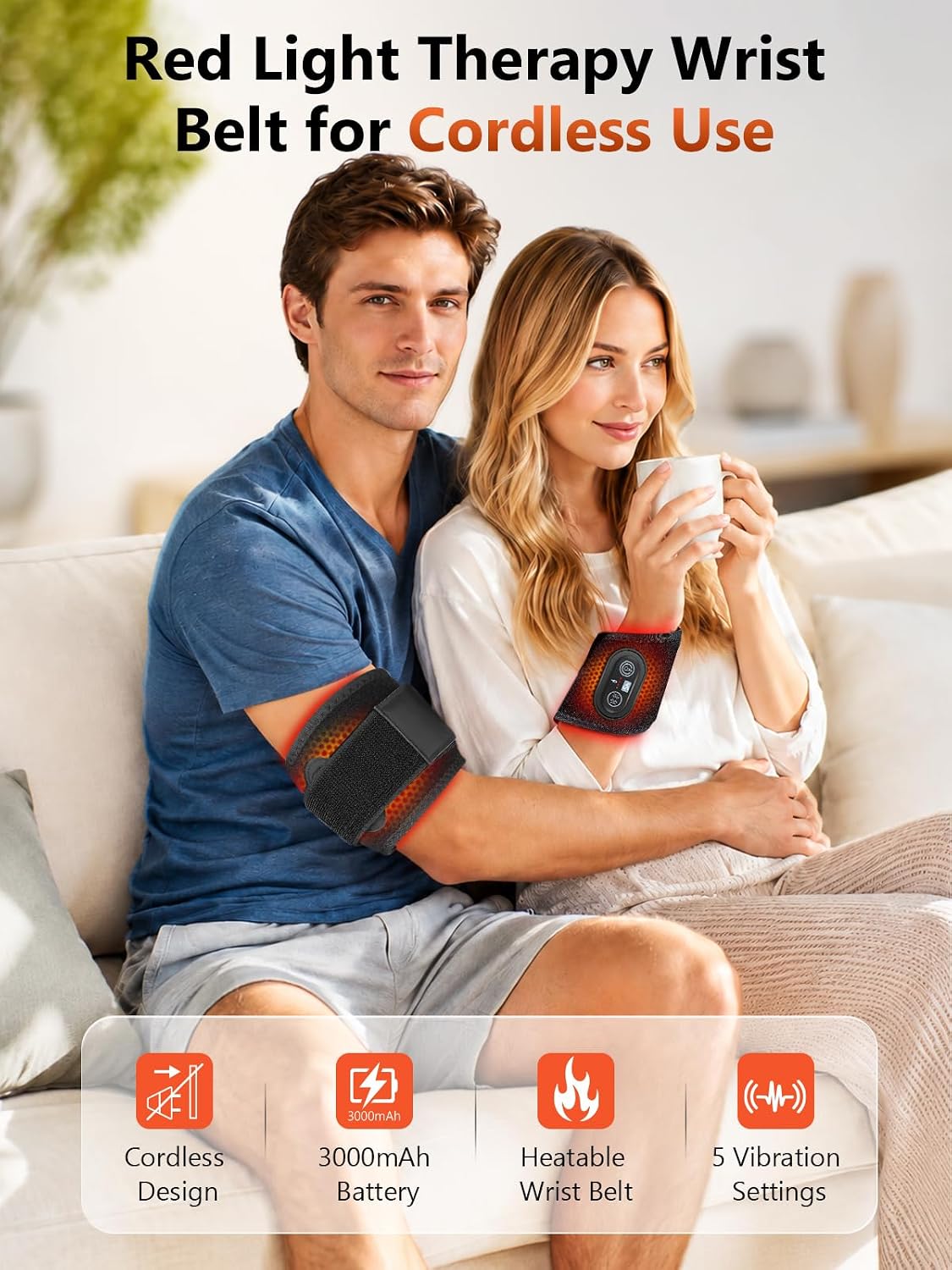 ALMOHADILLA TERAPÉUTICA RELEXNOW PARA MUÑECA CON LUZ ROJA 3000MAH - 4