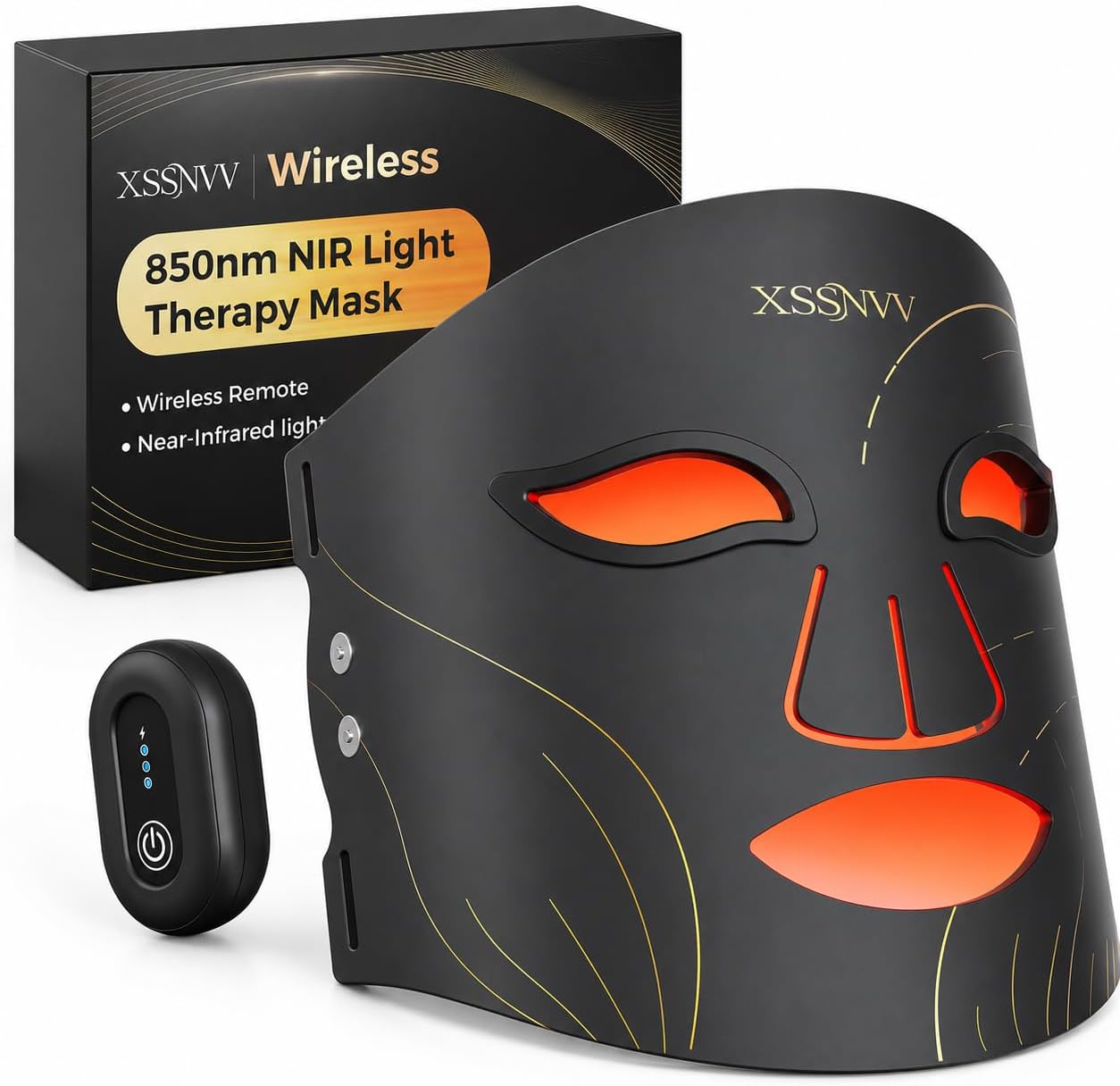 ALMOHADA TERAPÉUTICA XSSNVV MÁSCARA FACIAL LED INALÁMBRICA 4 MODOS - 1