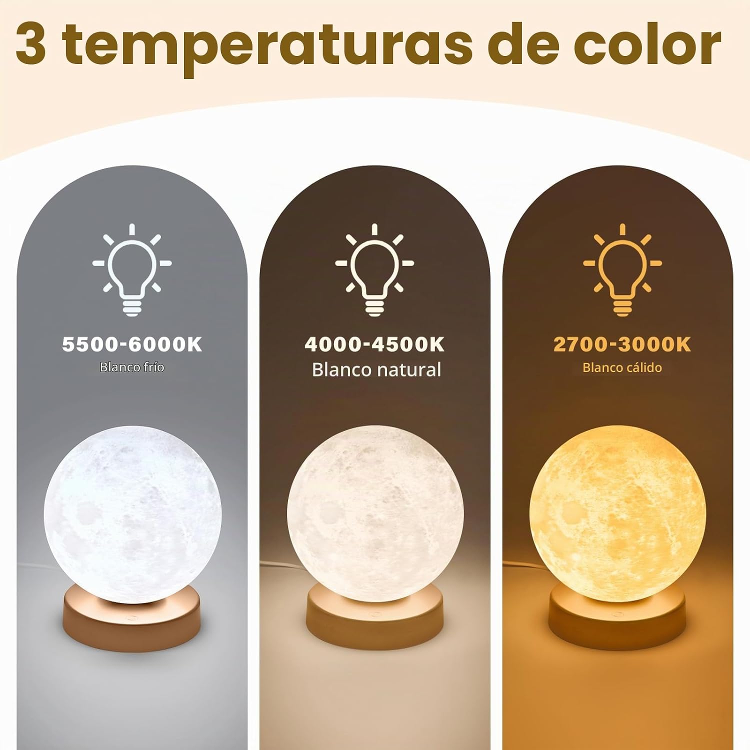 LÁMPARA DE TERAPIA DE LUZ DORAUBIA 10000 LUX CON CONTROL REMOTO Y 3 TEMPERATURAS DE COLOR - 2
