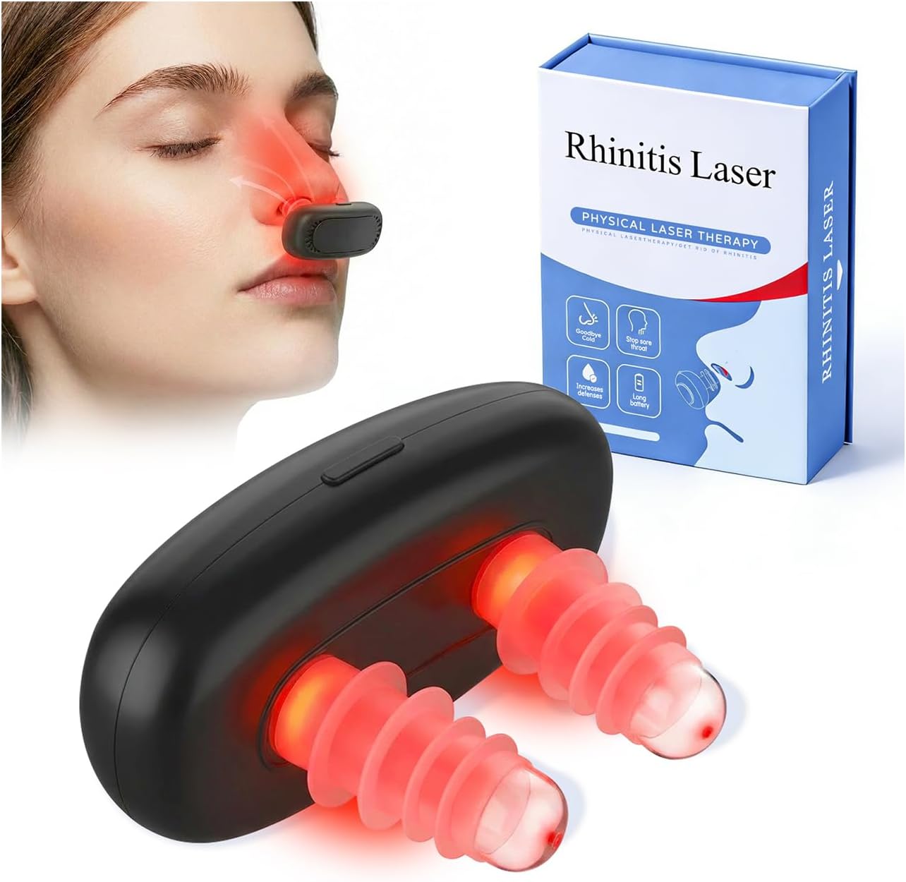 DISPOSITIVO DE LUZ ROJA PARA CUIDADO NASAL TOPLIPS NEGRO 1 UNIDAD - 1