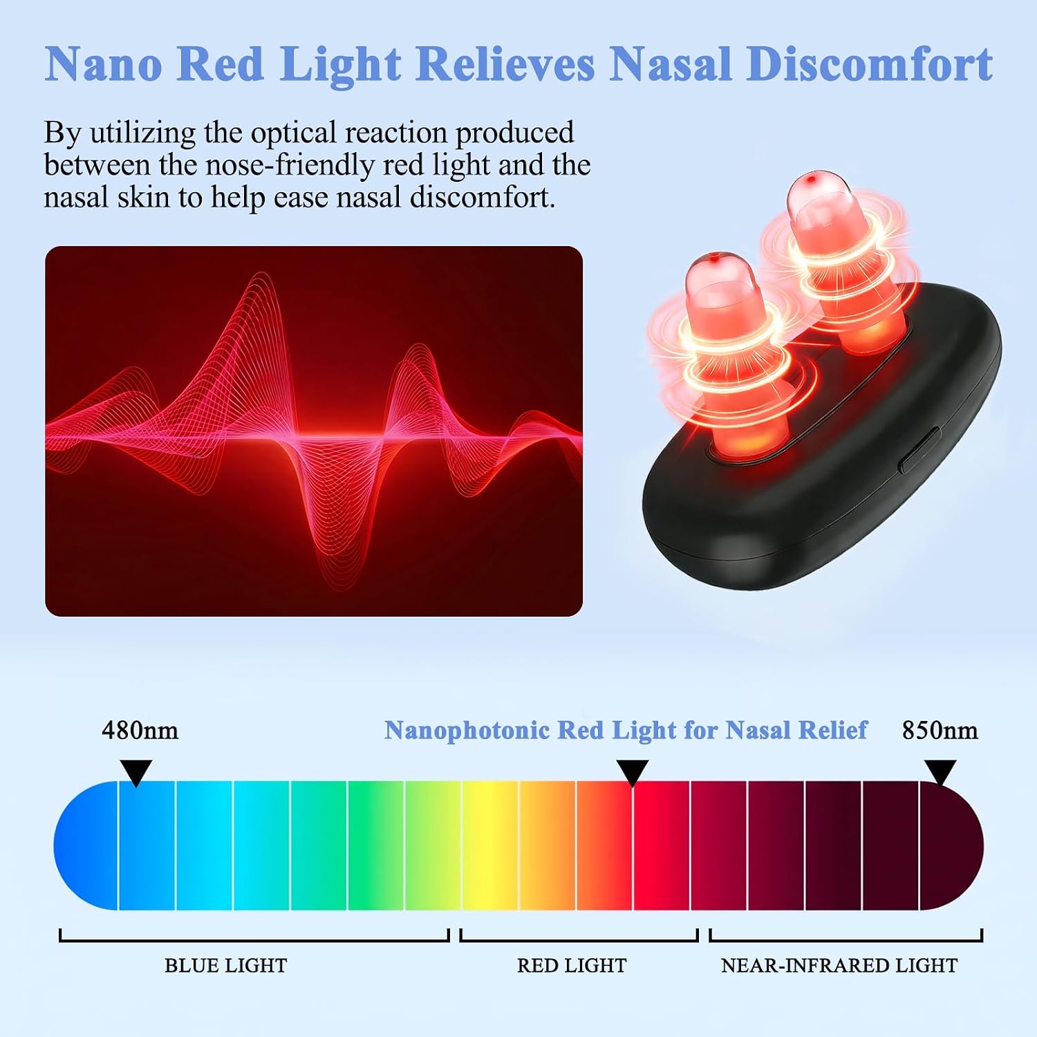 DISPOSITIVO DE LUZ ROJA PARA CUIDADO NASAL TOPLIPS NEGRO 1 UNIDAD - 4