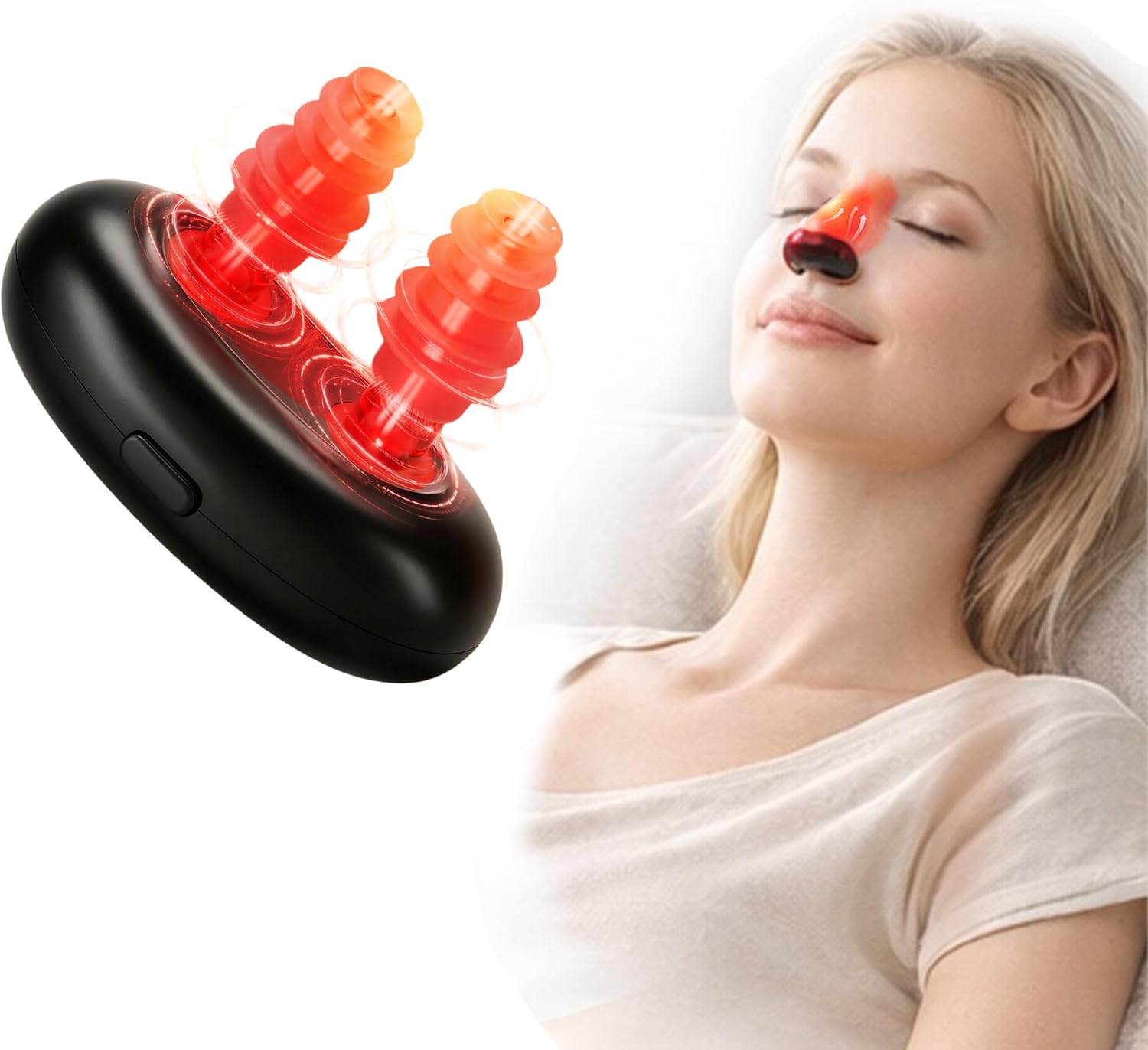 DISPOSITIVO DE TERAPIA NASAL CON LUZ ROJA AOCPO 660NM PARA ALIVIO DE SINUSITIS - 1