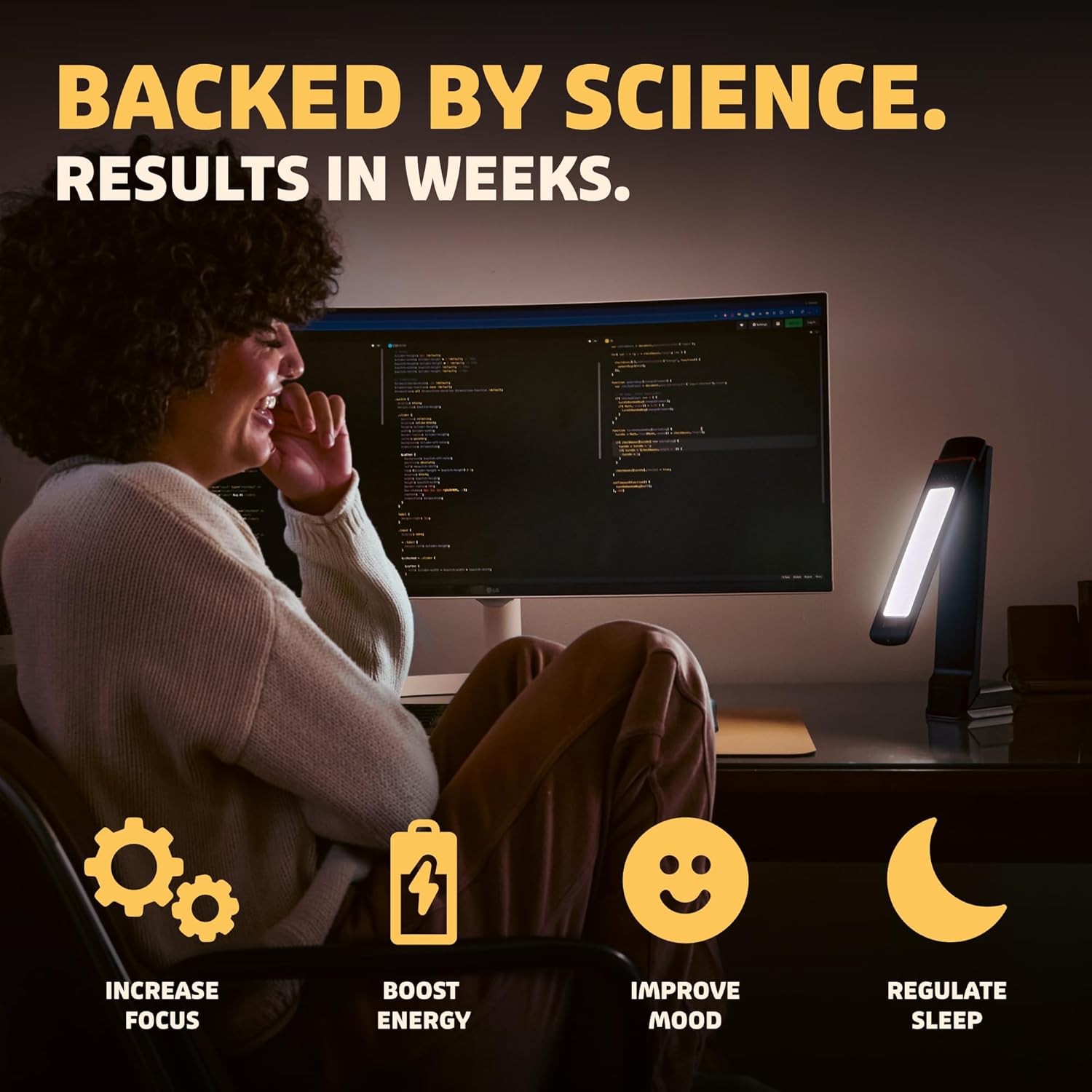 LÁMPARA DE TERAPIA DE LUZ CIRCADIAN OPTICS LUMOS 10,000 LUX - 4