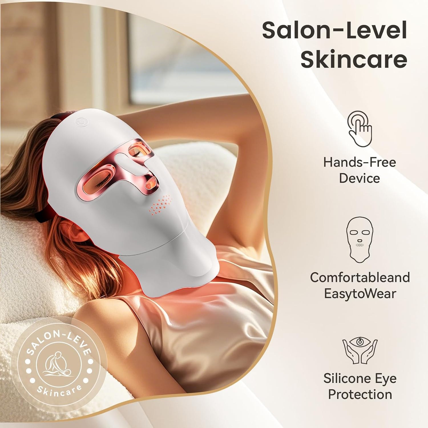 ALMOHADA TERAPÉUTICA TINKOOLA MÁSCARA FACIAL LED DE TERAPIA DE LUZ ROJA INFRARROJA - 4