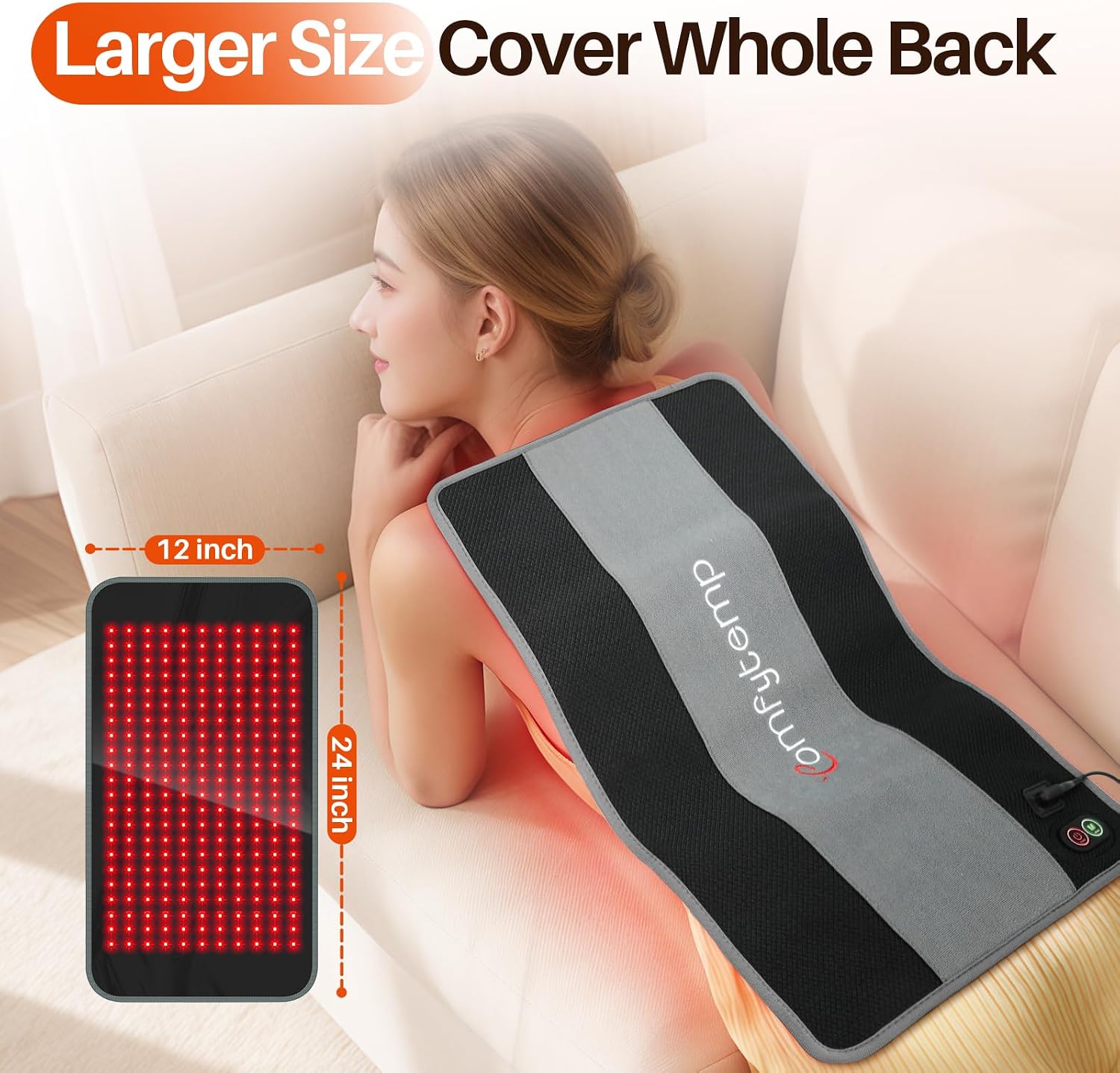 ALMOHADILLA TERAPÉUTICA COMFYTEMP RED LIGHT 24'' X 12'' 660NM Y 850NM - 2