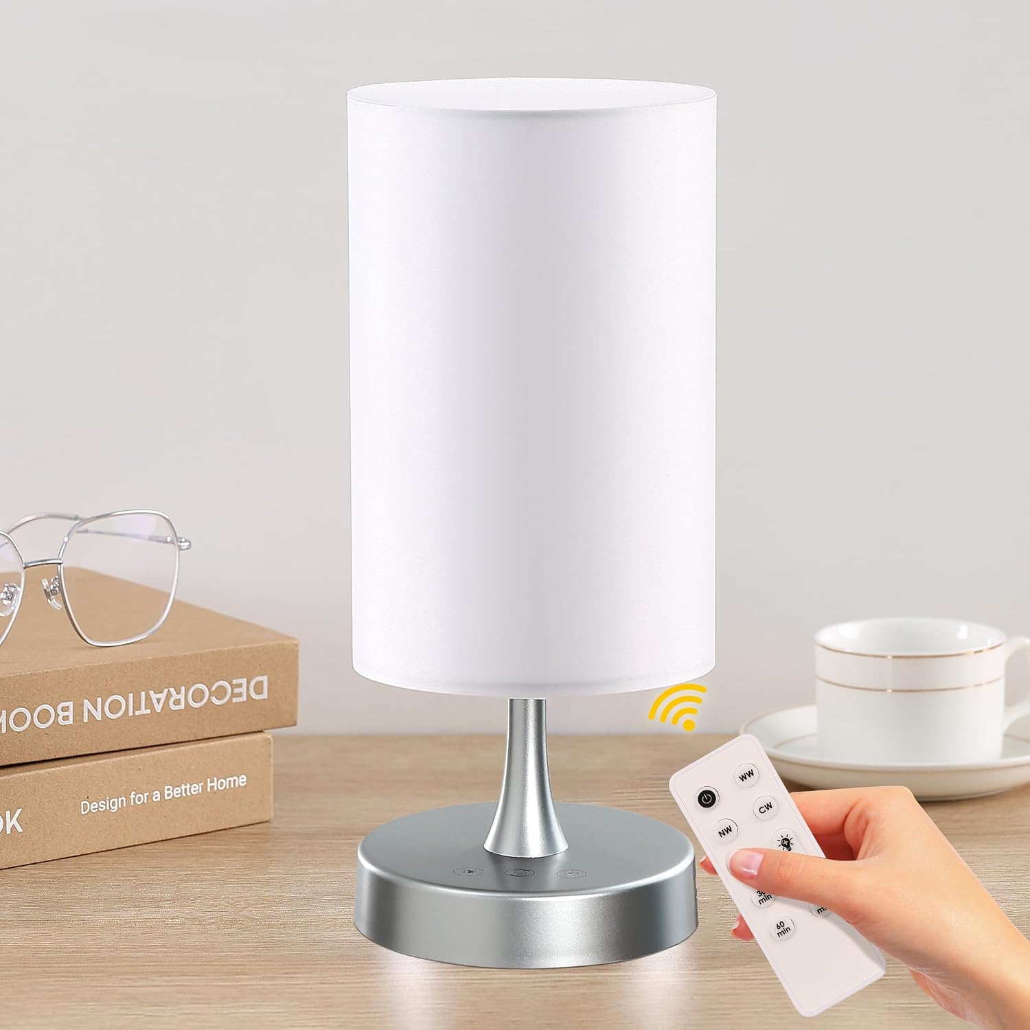 LÁMPARA DE TERAPIA DE LUZ CAROMOLLY 10000 LUX CON CONTROL REMOTO BASE PLATEADA PANTALLA BLANCA - 2