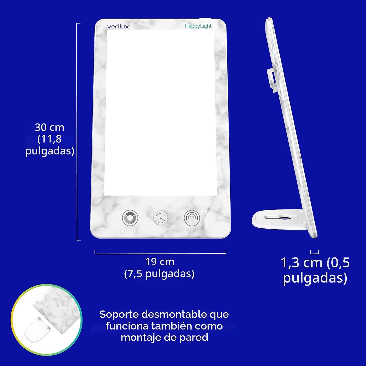 LÁMPARA DE TERAPIA DE LUZ VERILUX HAPPYLIGHT LUXE 10,000 LUX SIN UV - 5