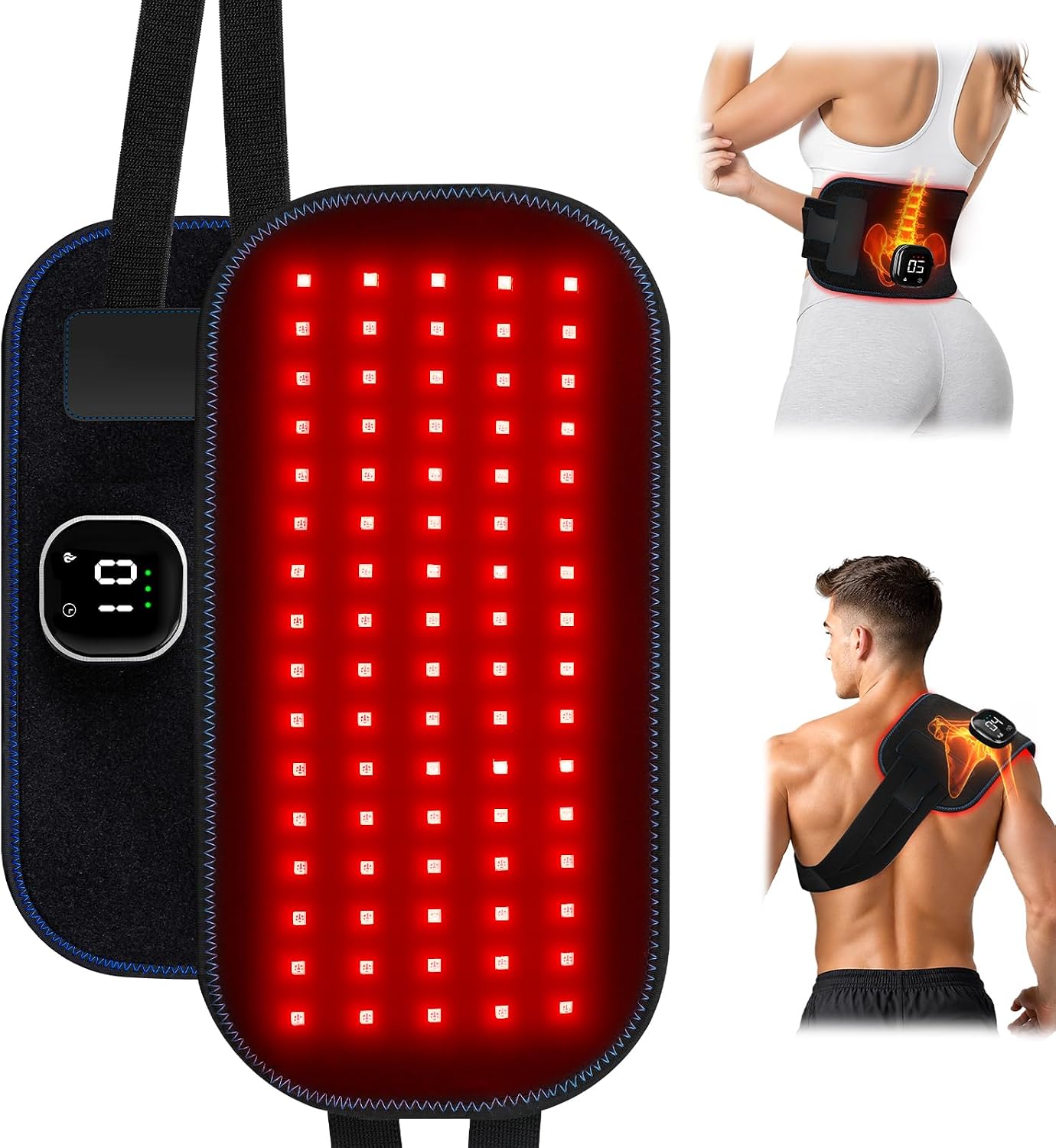 ALMOHADILLA TERAPÉUTICA HALIDODOHEALTH RED LIGHT THERAPY 15X7.1 PULGADAS AZUL - 1