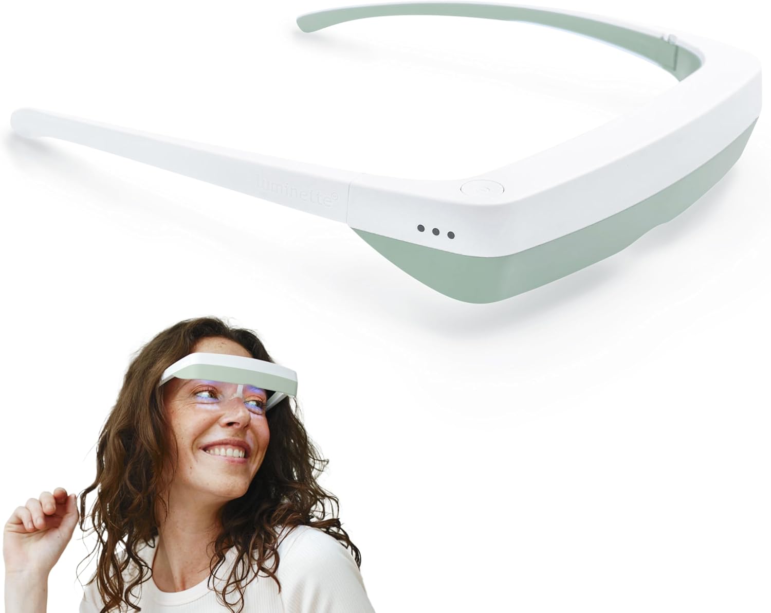 ALMOHADA TERAPÉUTICA LUMINETTE 3 LIGHT THERAPY GLASSES VERDE - 1