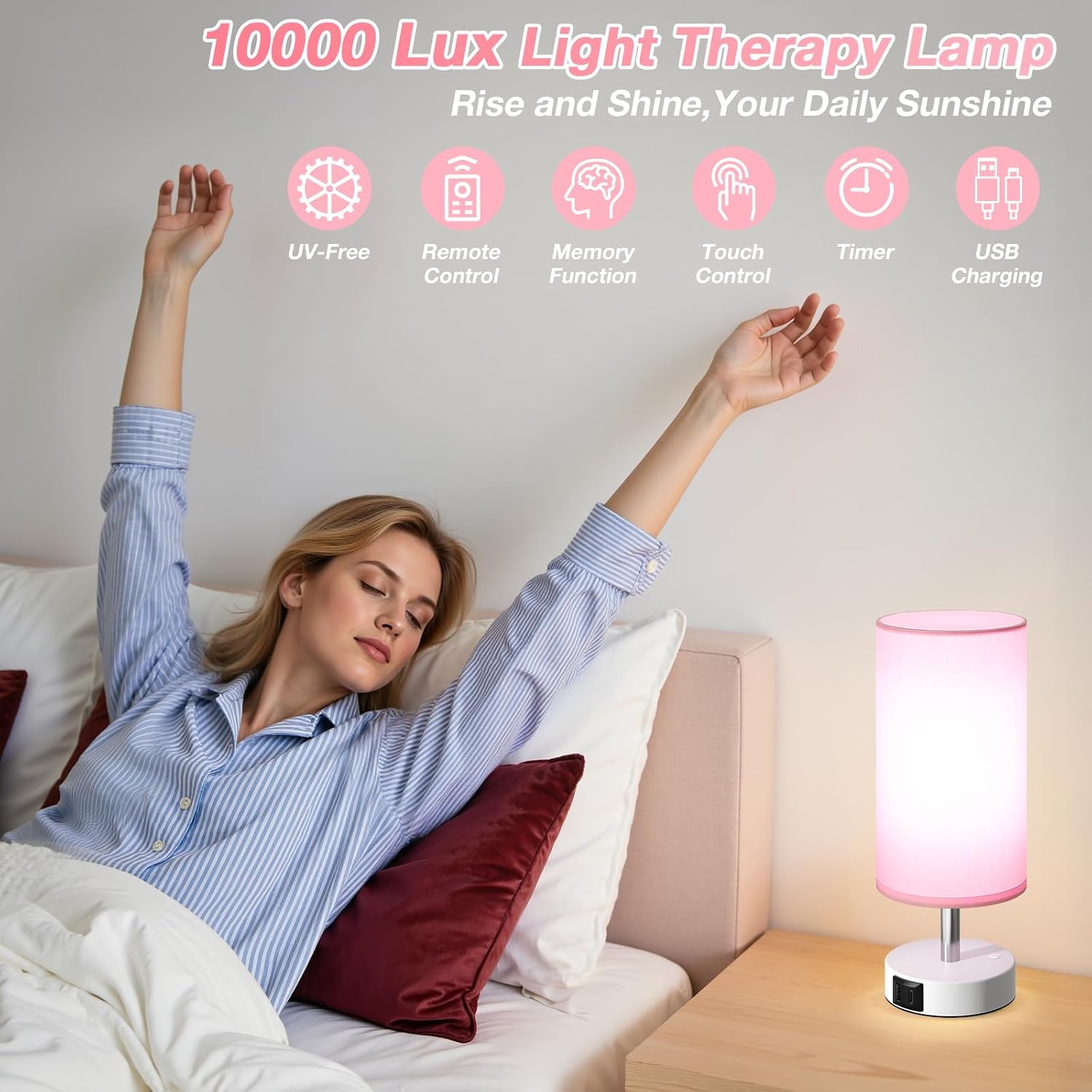 LÁMPARA TERAPÉUTICA DICOOOL 10000 LUX CON CONTROL REMOTO - 2