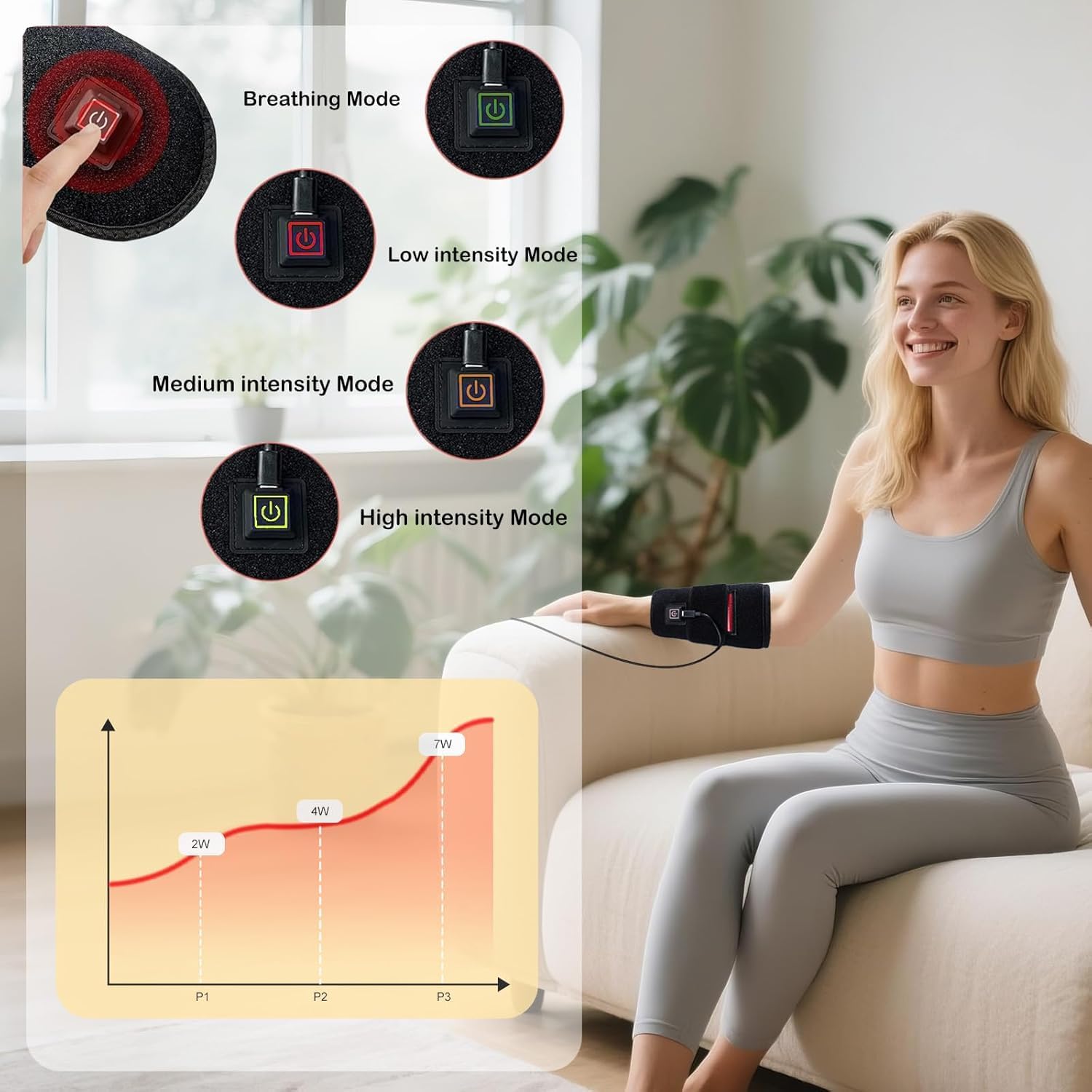 ALMOHADA TERAPÉUTICA DEERBABA RED LIGHT THERAPY PARA CUERPO 31.5X15.5 CM - 3