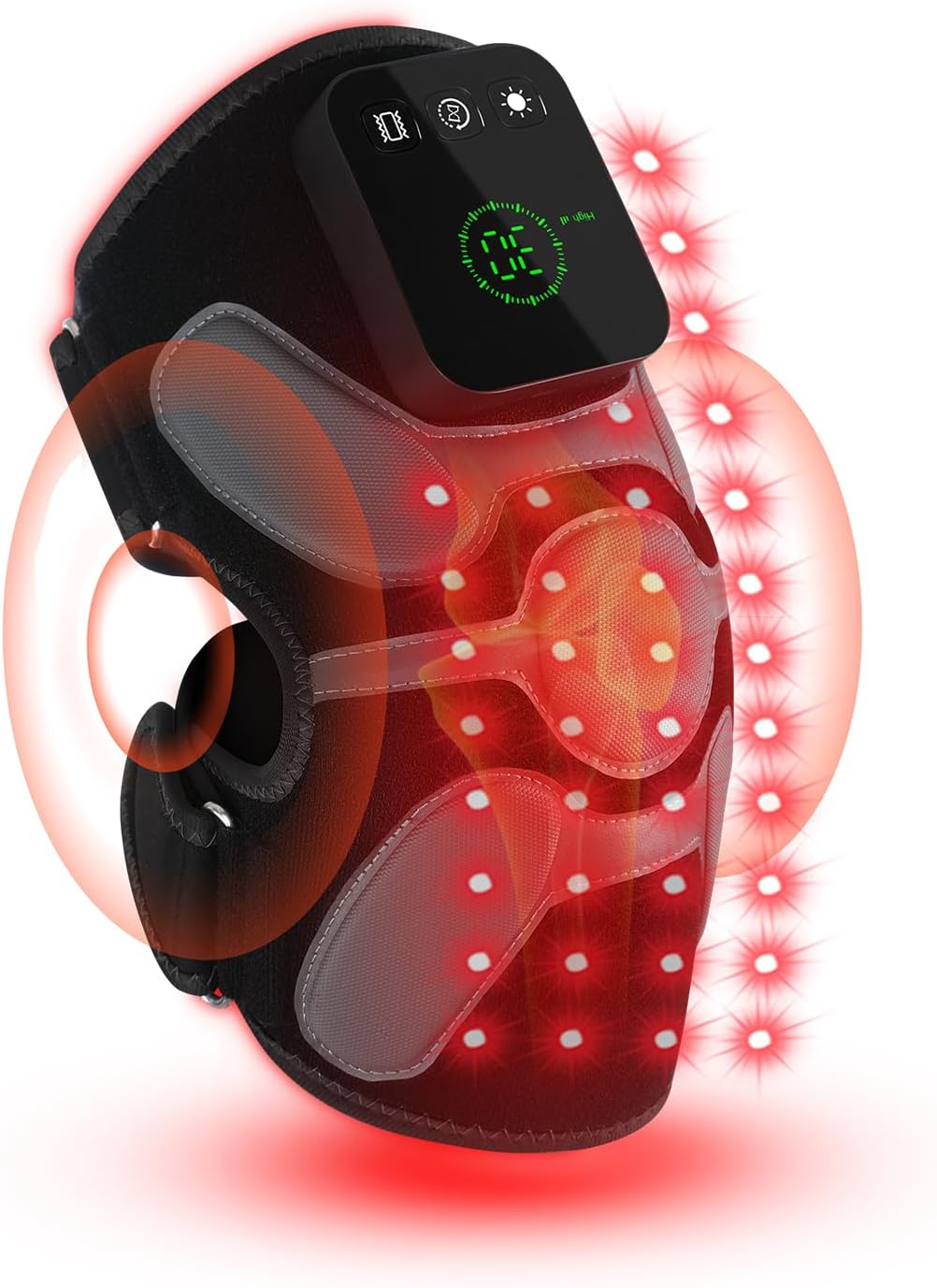 ALMOHADILLA TERAPÉUTICA RICIAL RED LIGHT THERAPY PARA RODILLA Y ARTICULACIONES 5000MAH NEGRA - 1